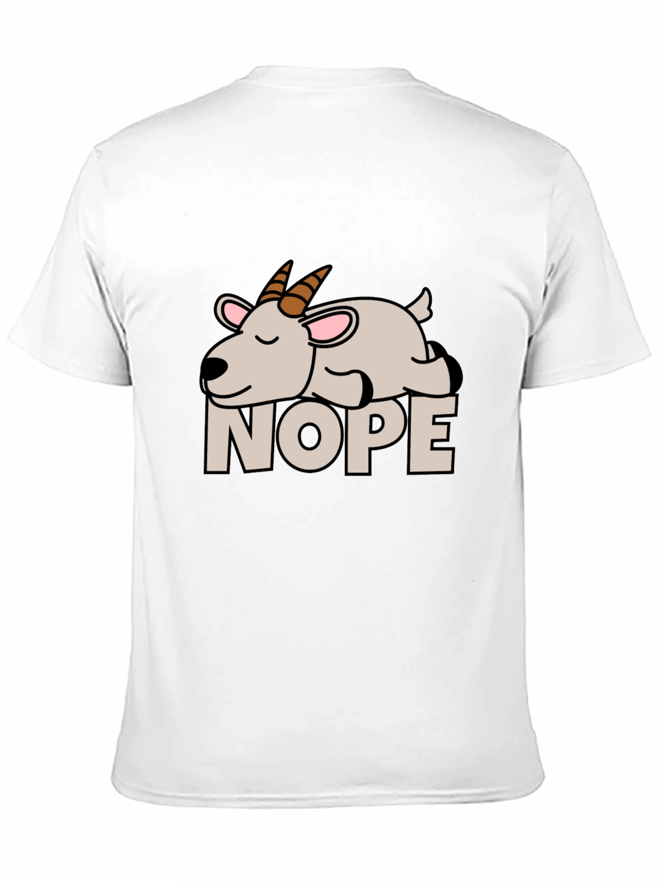 Nope Goat Graphic Tee - Funny Animal T-Shirt