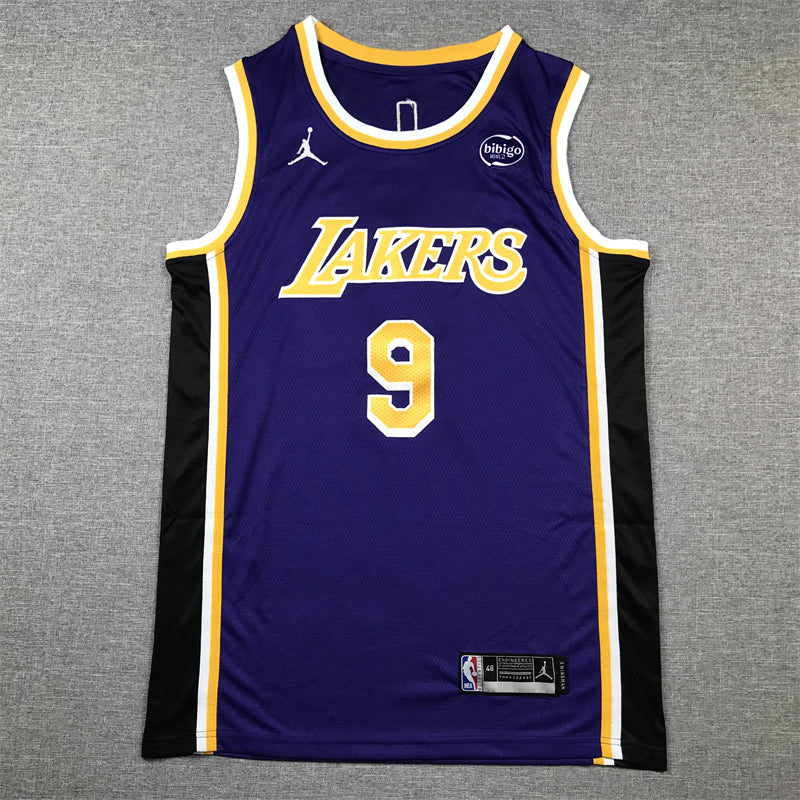 Men's Los Angeles Lakers Bronny James #9 Purple Swingman Player Jerseys - Statement Edition