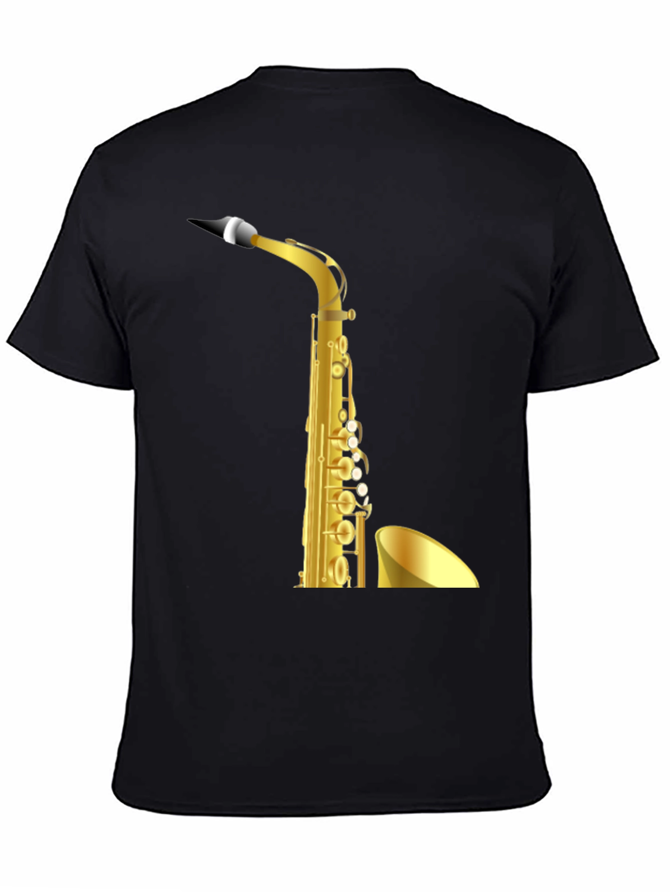 Saxophone Graphic Black T-Shirt