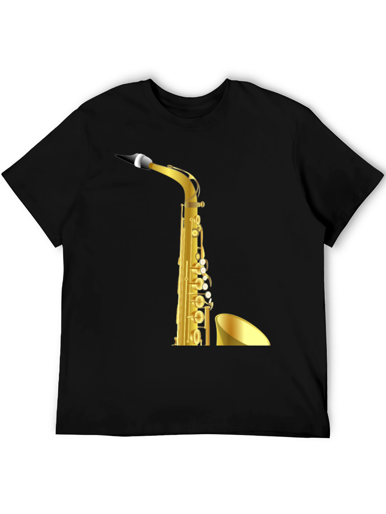 Saxophone Graphic Black T-Shirt