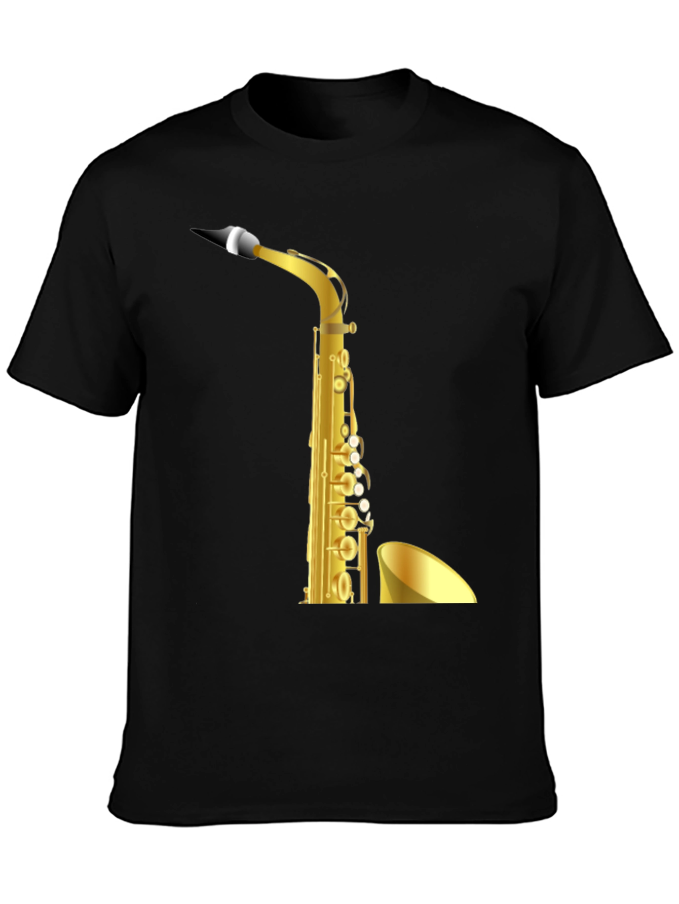 Saxophone Graphic Black T-Shirt