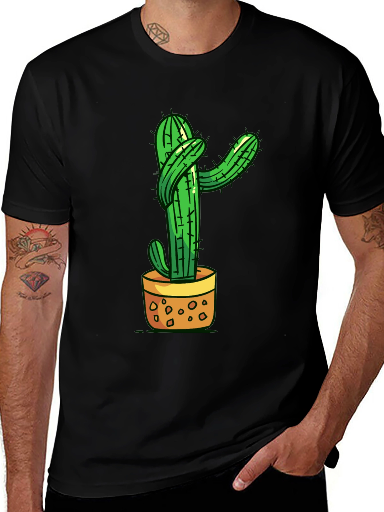 Cactus Hugs Graphic T-Shirt - Soft Cotton Tee