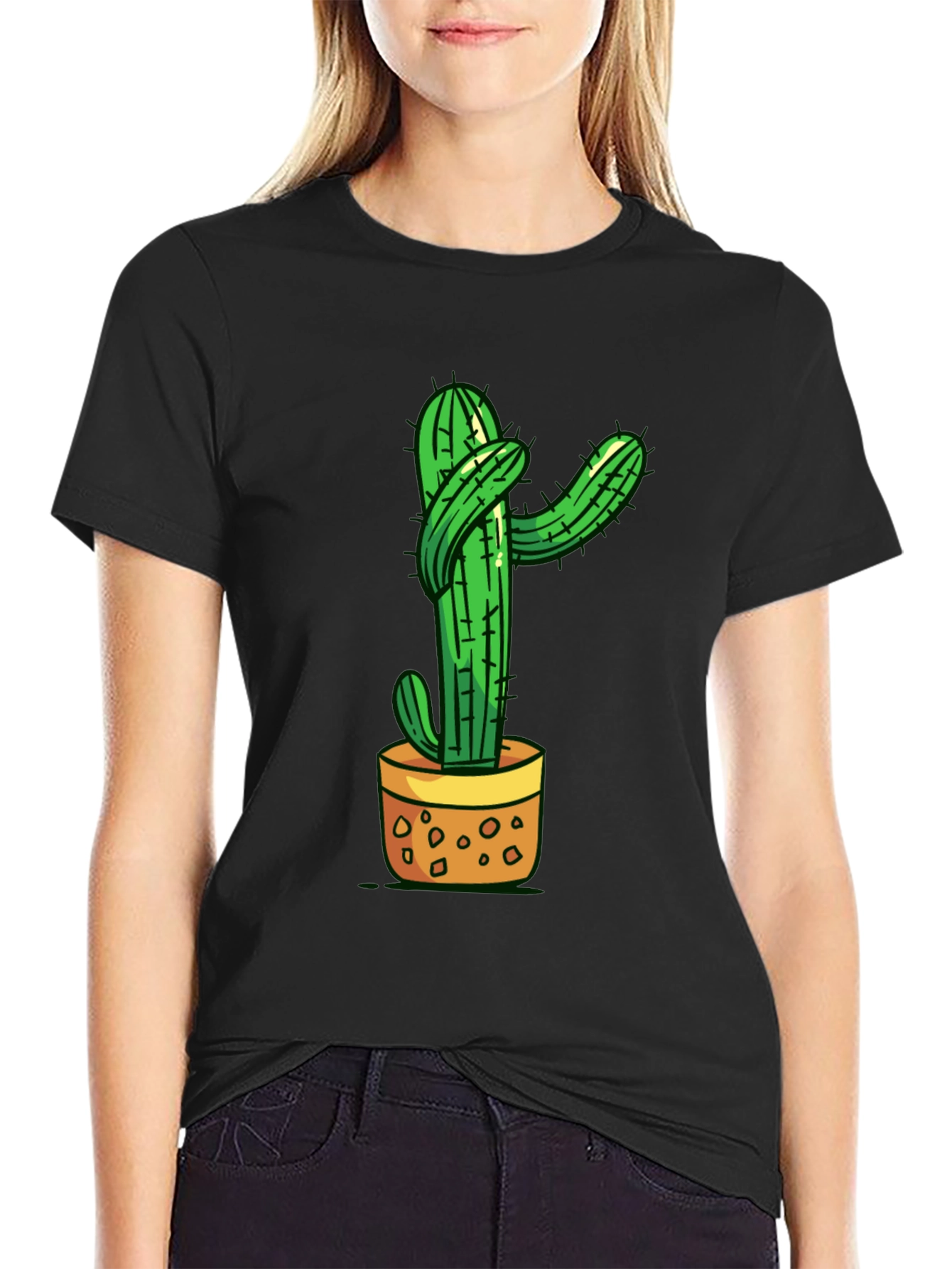 Cactus Hugs Graphic T-Shirt - Soft Cotton Tee