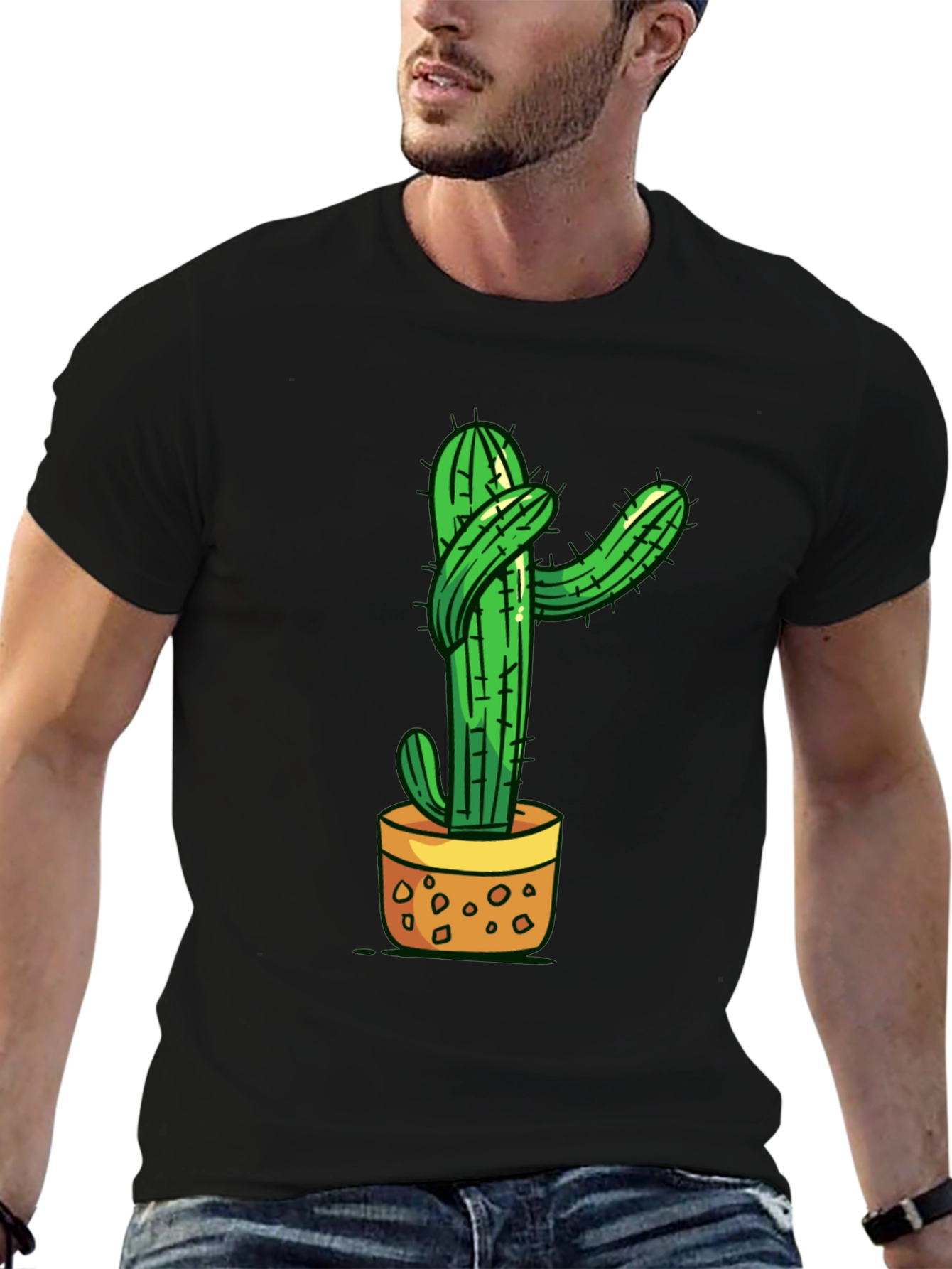 Cactus Hugs Graphic T-Shirt - Soft Cotton Tee