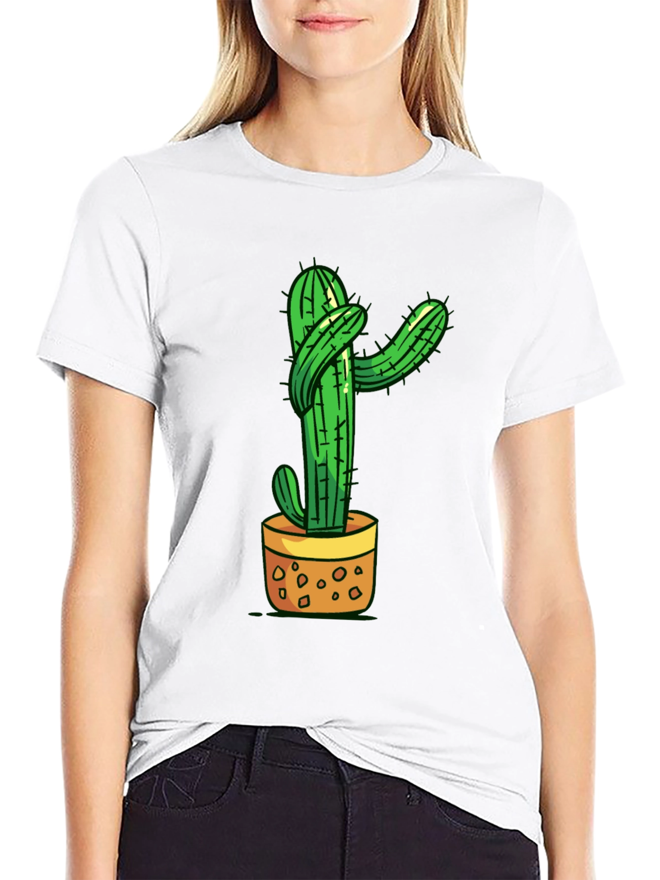 Cactus Hugs Graphic T-Shirt - Soft Cotton Tee