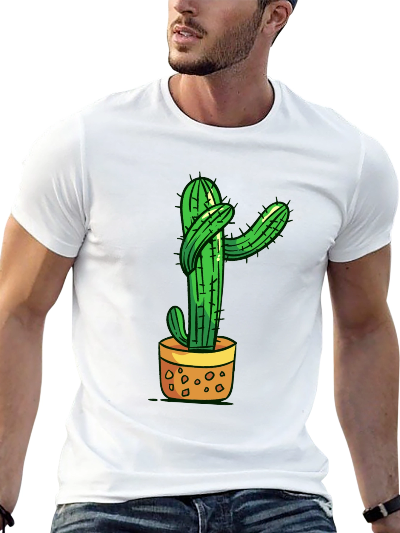 Cactus Hugs Graphic T-Shirt - Soft Cotton Tee
