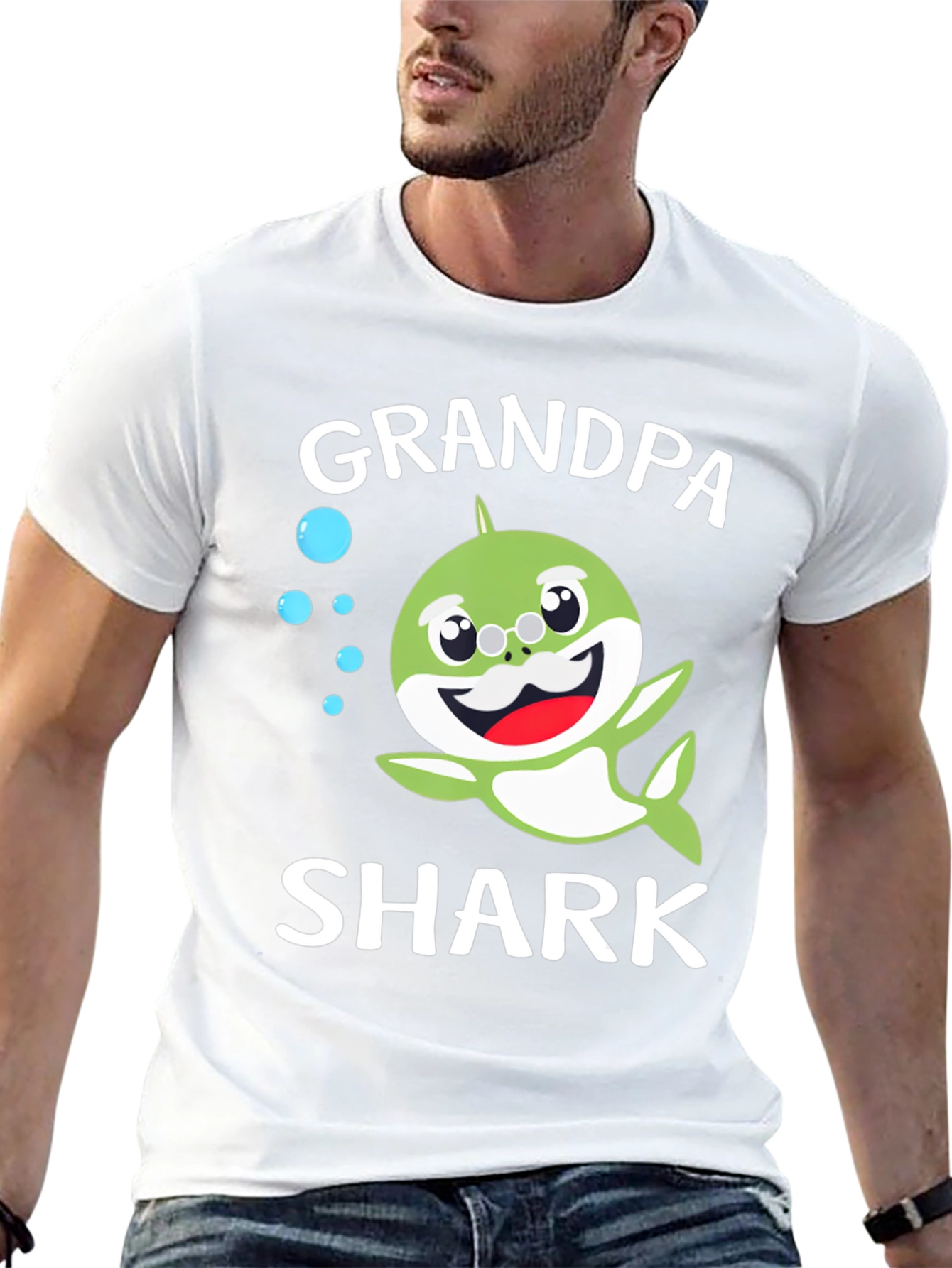 Grandpa Shark Graphic T-Shirt