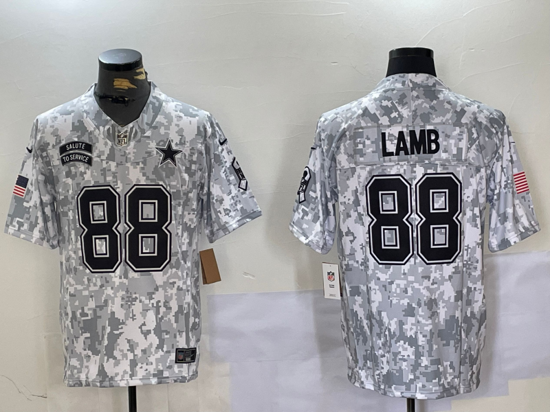 Men's Dallas Cowboys CeeDee Lamb #88 Arctic Camo 2024 Salute to Service Limited Jerseys