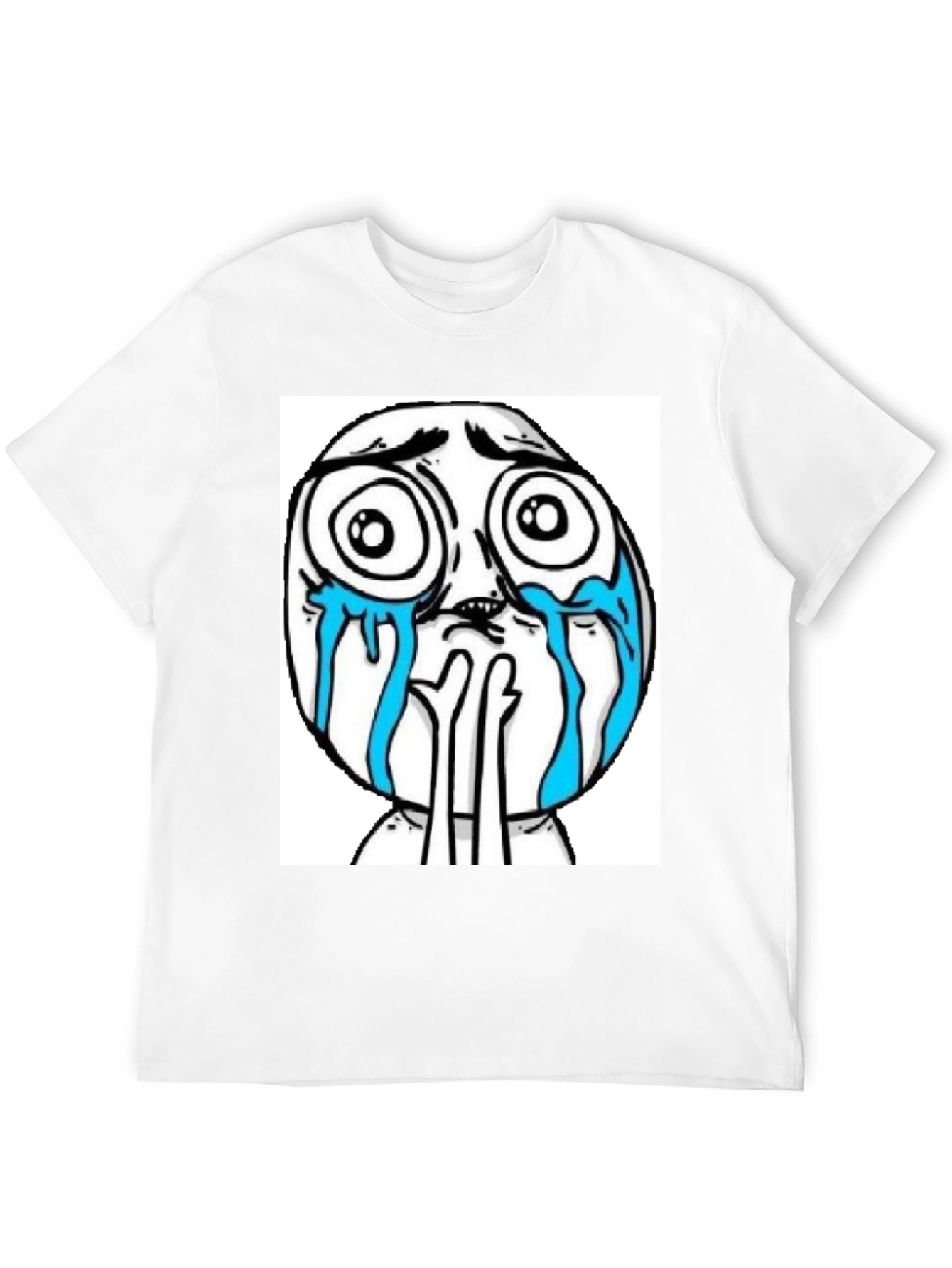 Meme Face Graphic Black T-Shirt