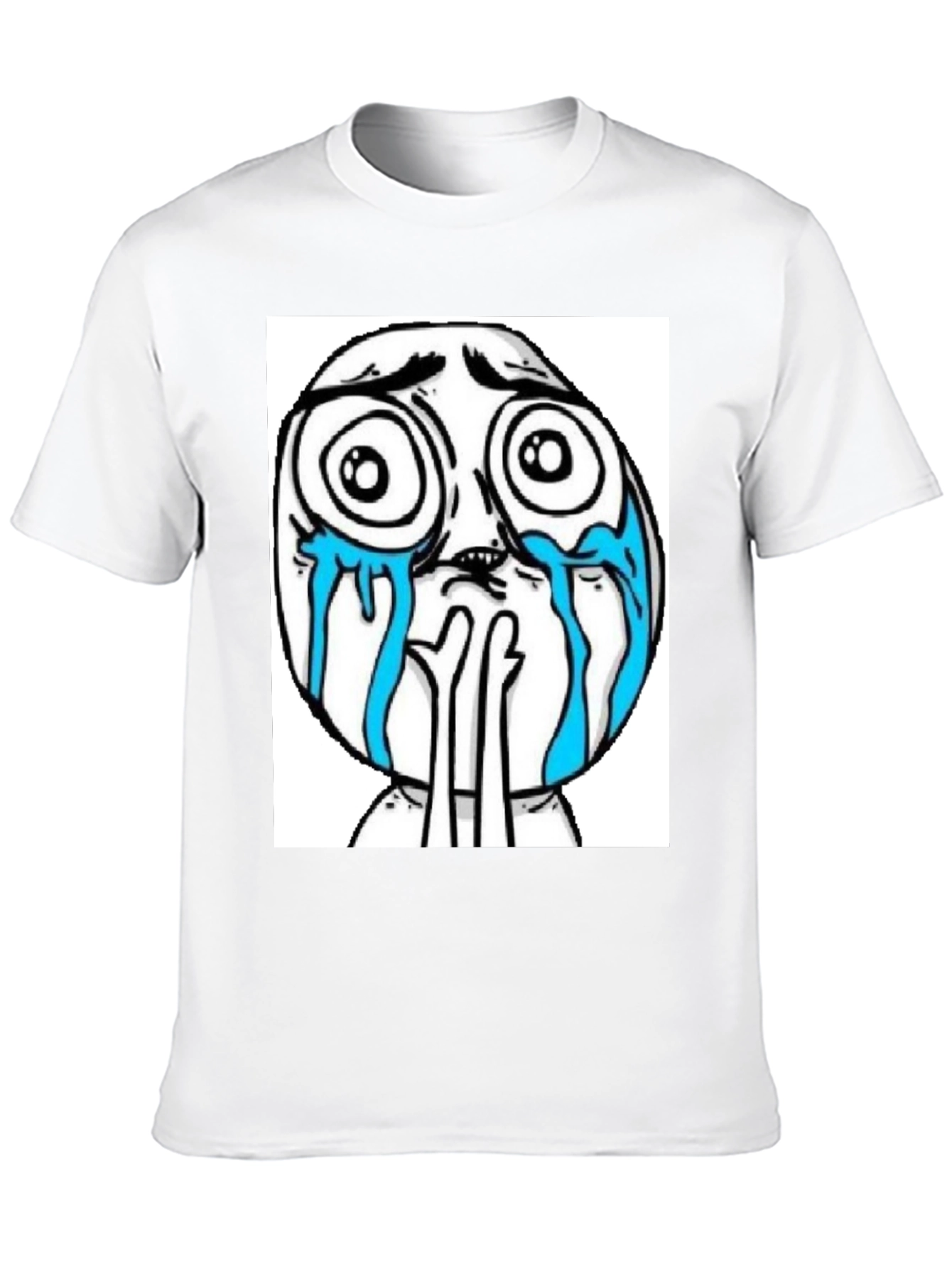 Meme Face Graphic Black T-Shirt