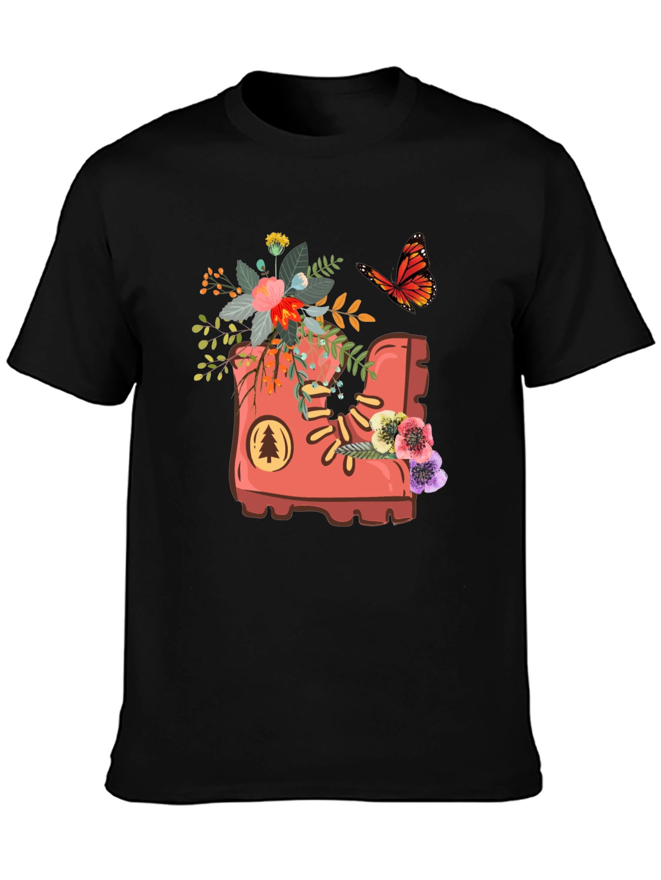 Floral Boot Graphic T-Shirt