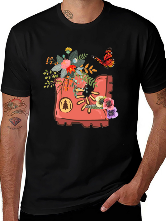 Floral Boot Graphic T-Shirt
