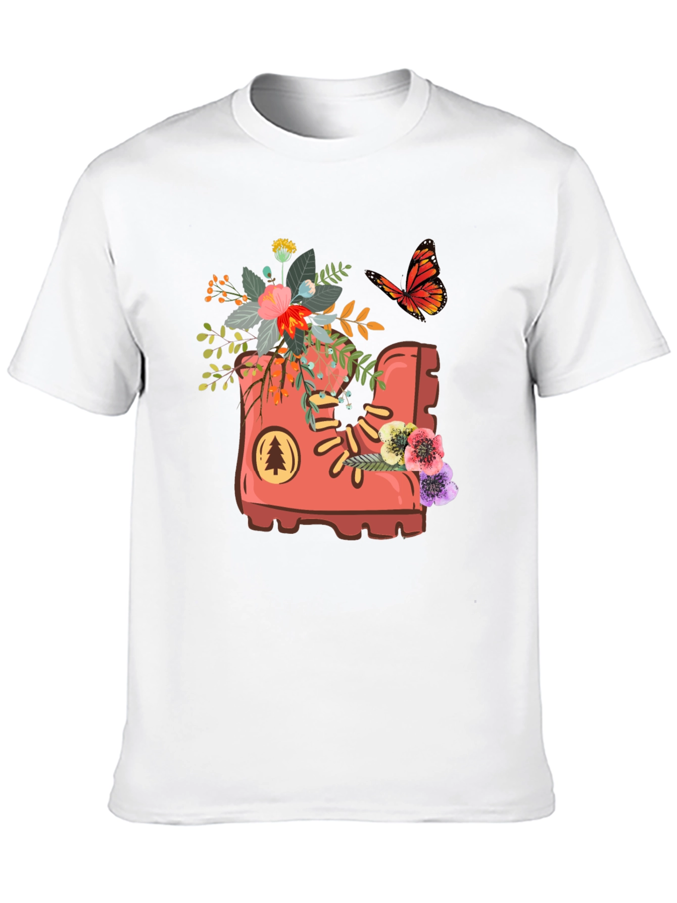 Floral Boot Graphic T-Shirt