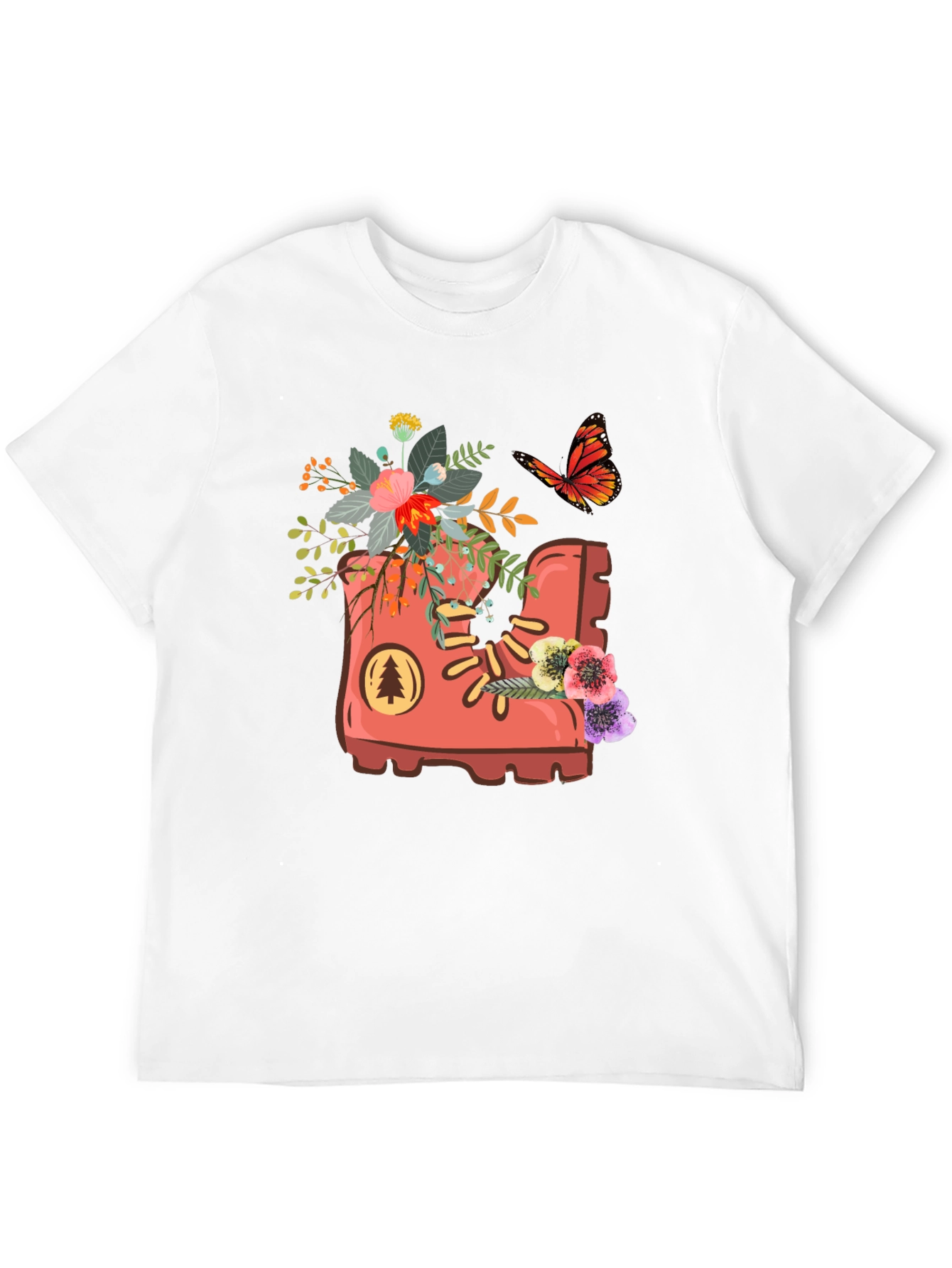 Floral Boot Graphic T-Shirt