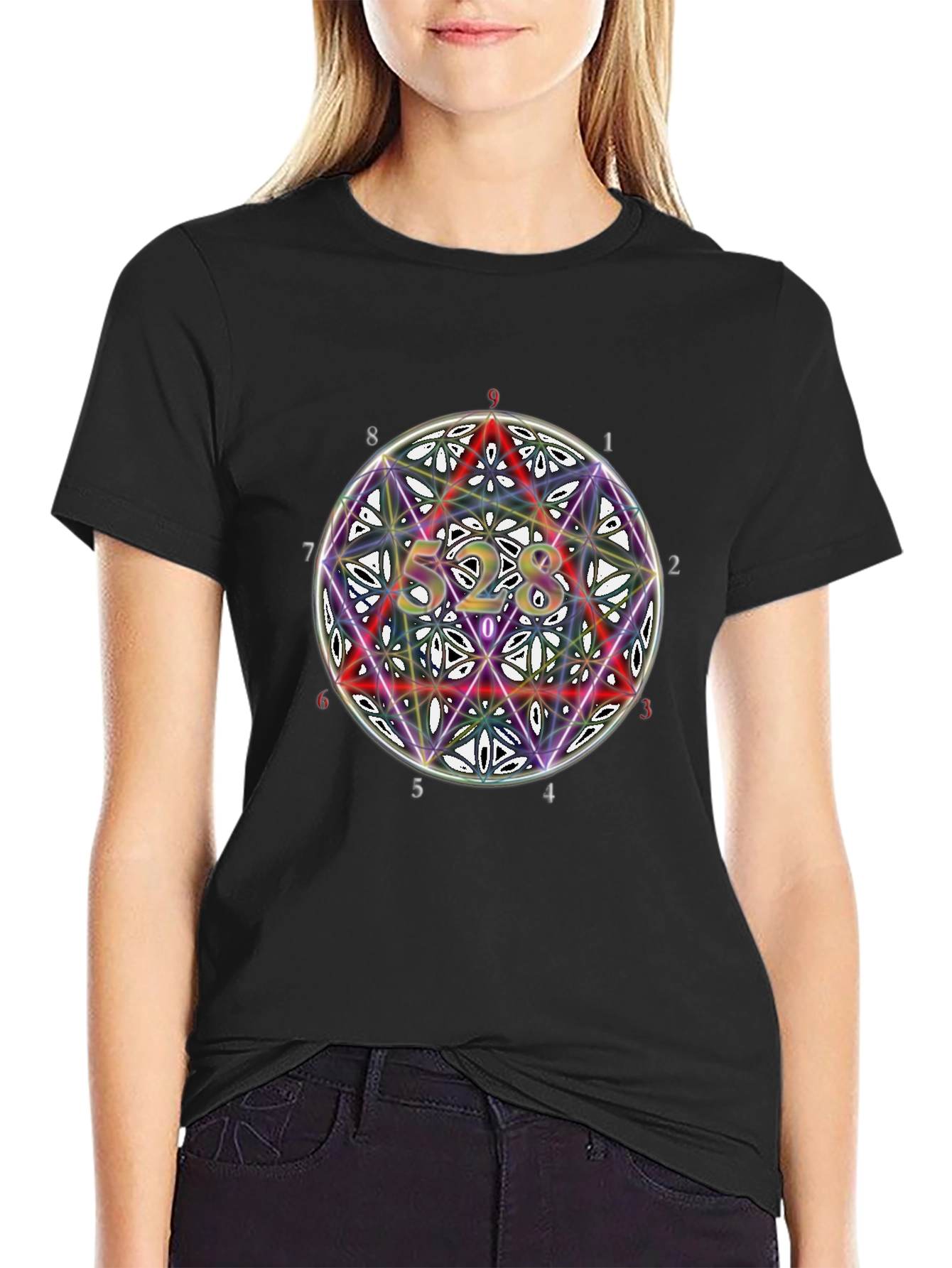 Mystic Symbol Graphic Tee - Numerology Design
