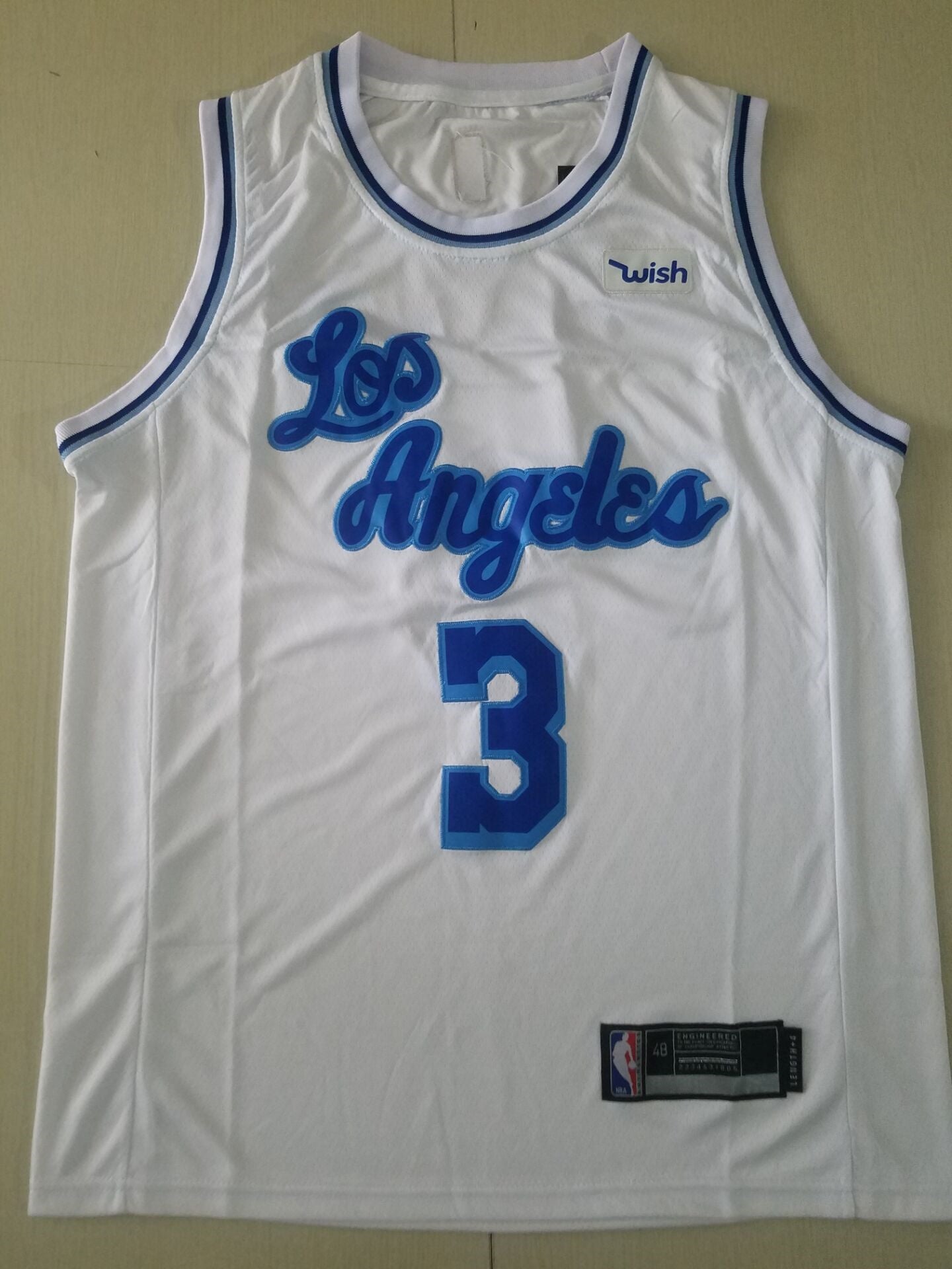 Men's Los Angeles Lakers Anthony Davis White #3 Swingman Jerseys
