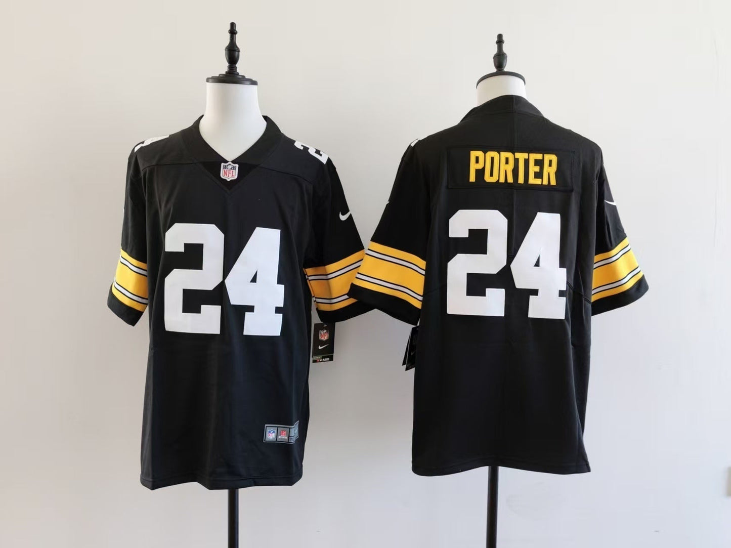 Men's Pittsburgh Steelers Joey Porter Nike Jersey -  Black-No team logo