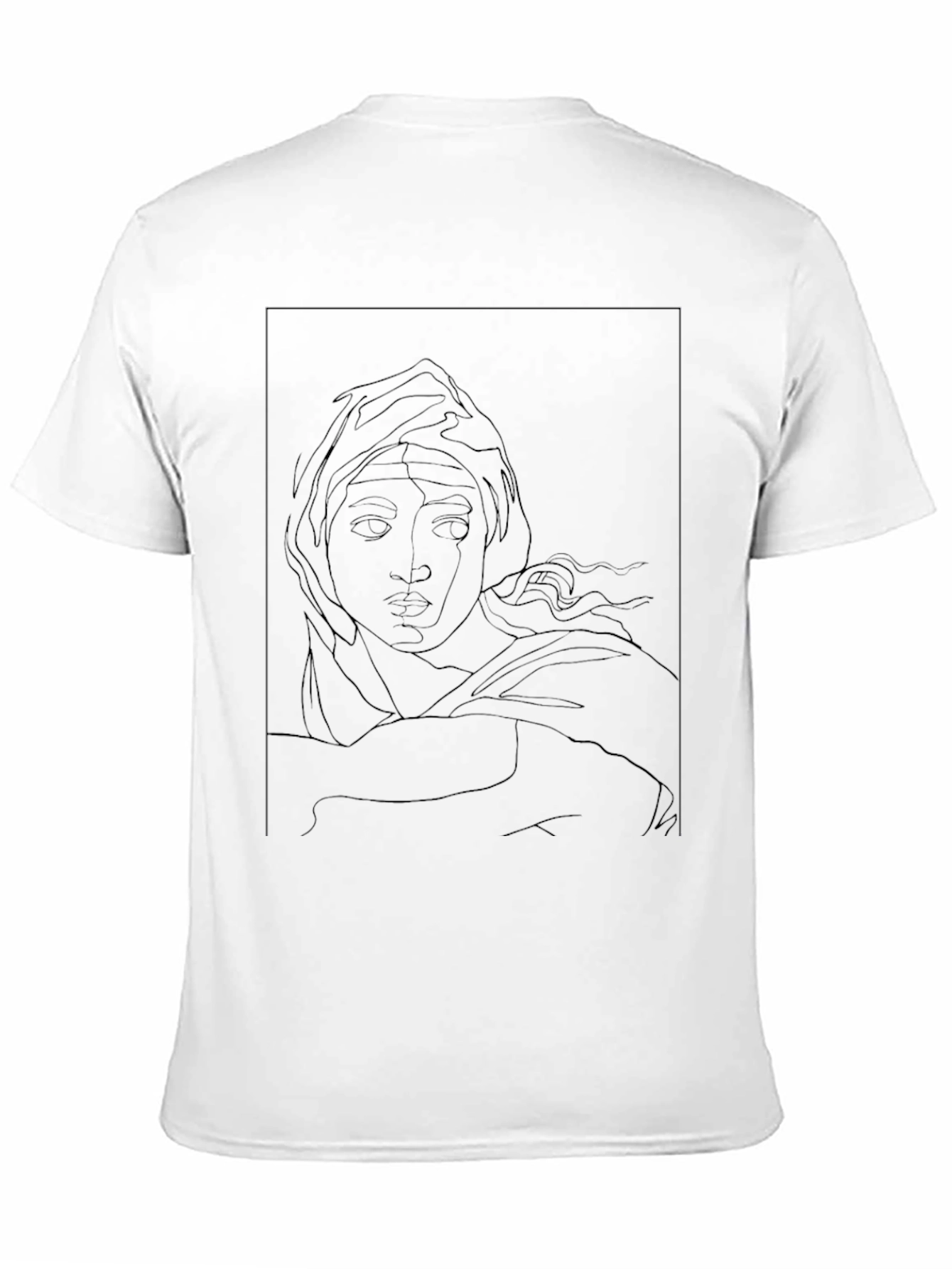 Abstract Line Art Graphic Tee - Modern Casual Style