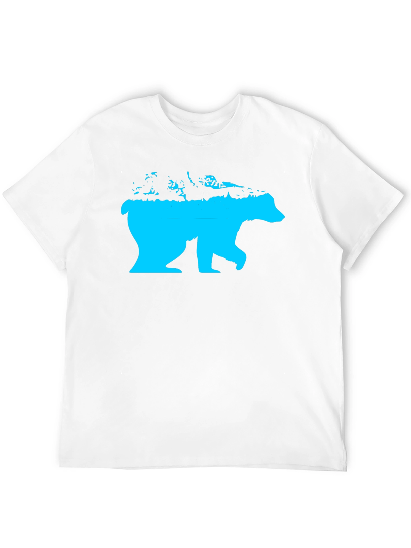 Bear Silhouette Graphic Tee - Mens Black T-Shirt