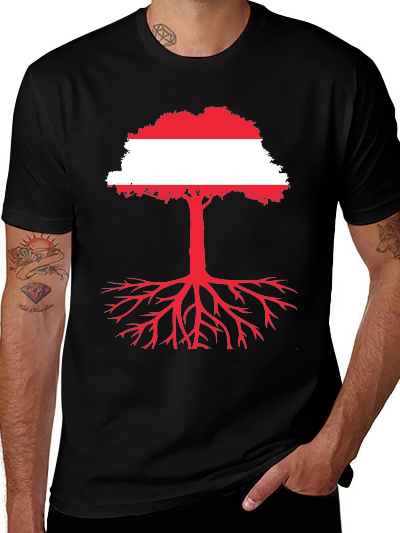 Austria Flag Tree Graphic Tee