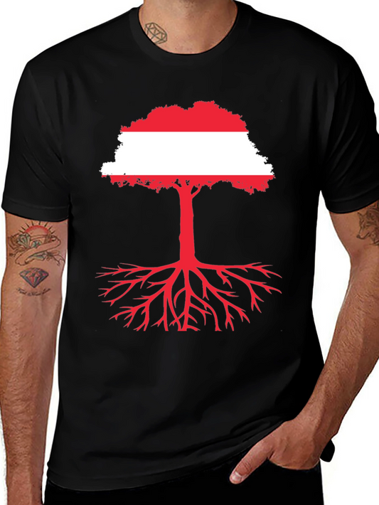 Austria Flag Tree Graphic Tee