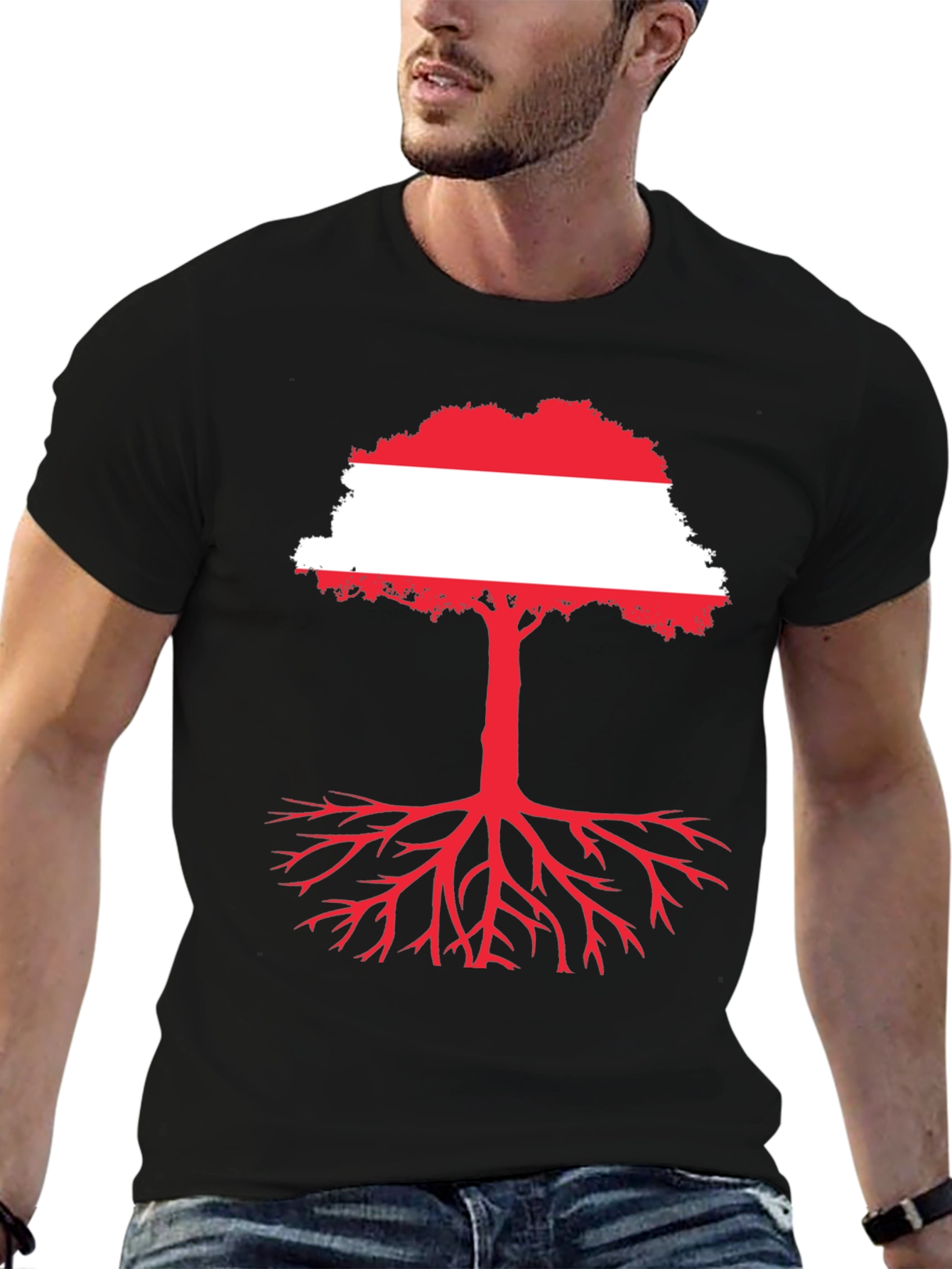 Austria Flag Tree Graphic Tee