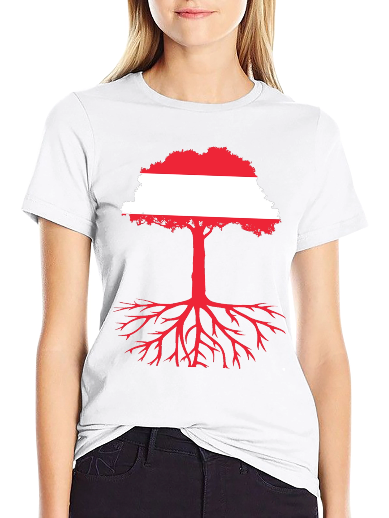 Austria Flag Tree Graphic Tee