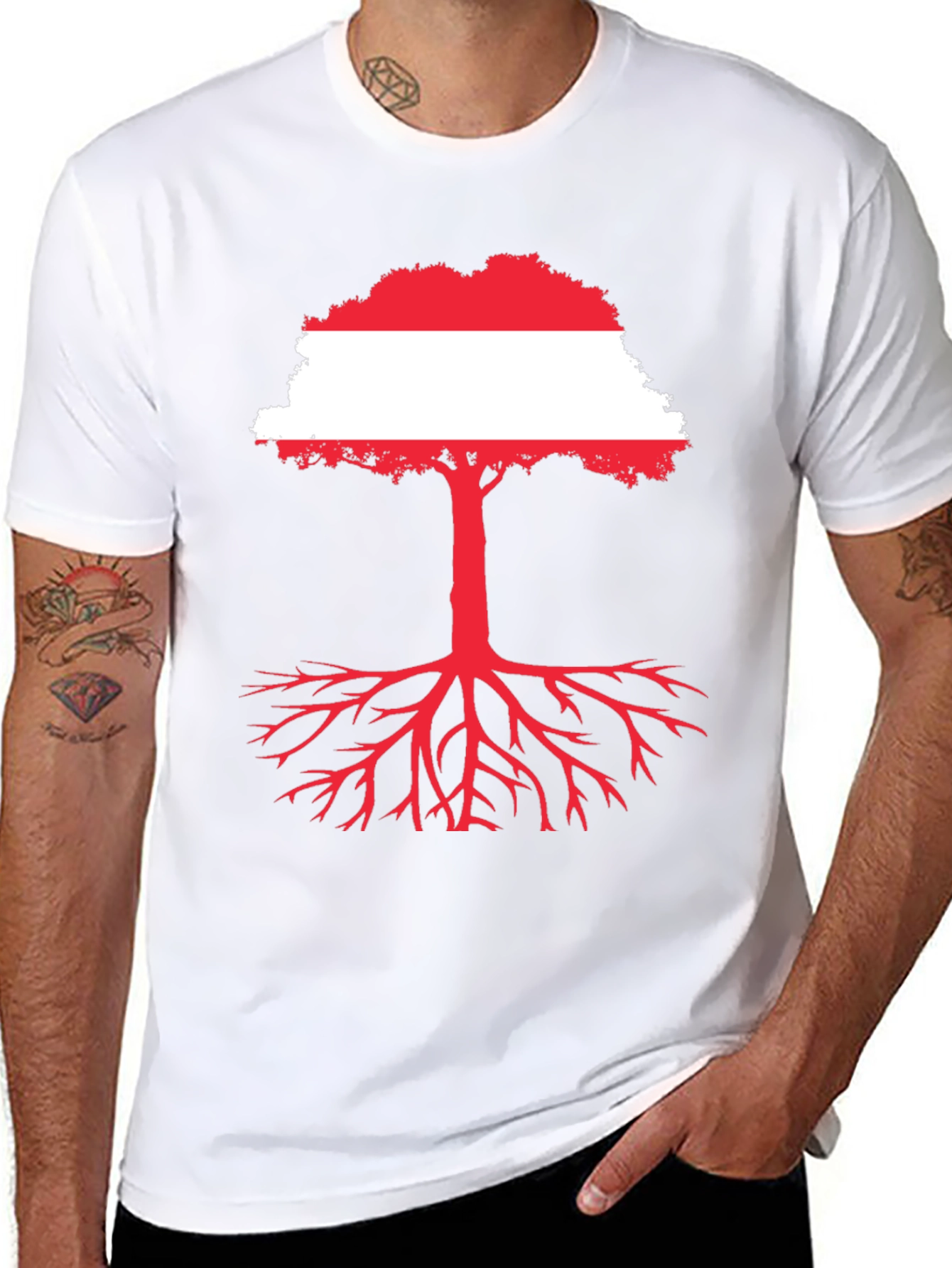 Austria Flag Tree Graphic Tee