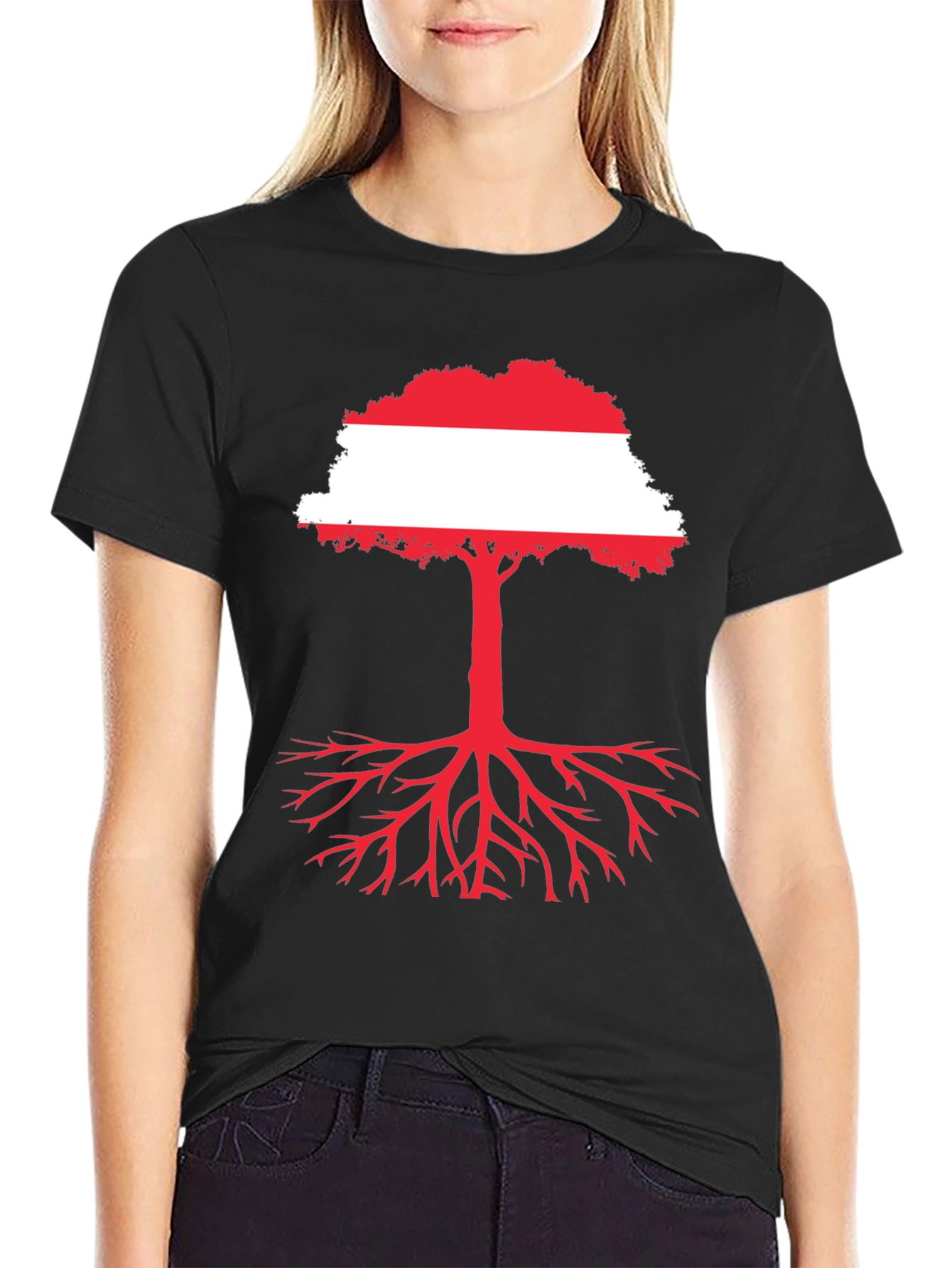Austria Flag Tree Graphic Tee
