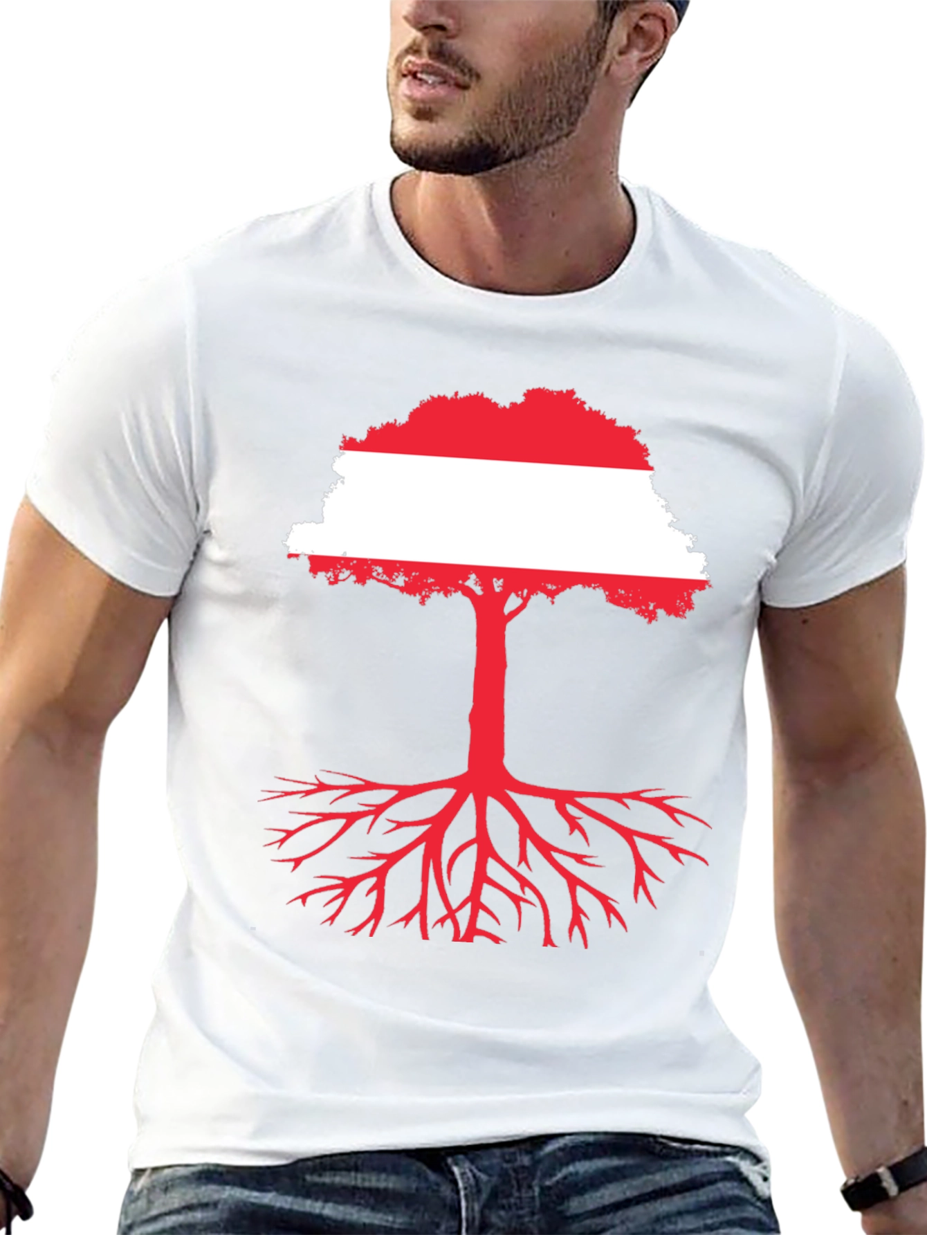 Austria Flag Tree Graphic Tee
