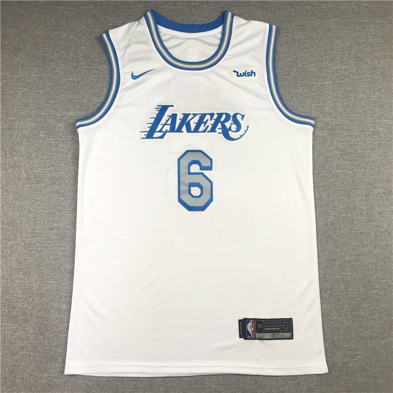Men's Los Angeles Lakers LeBron James White 2020/21 Swingman Jerseys City Edition