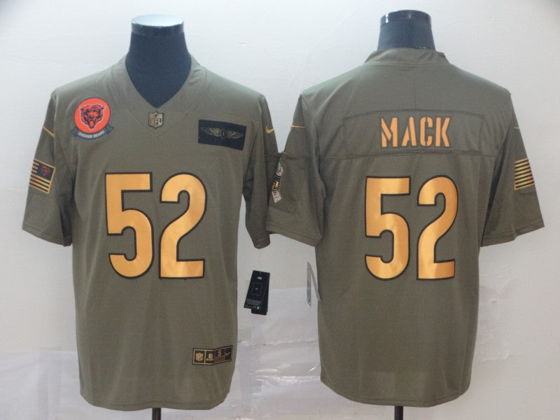 Men's Chicago Bears Khalil Mack #52 Brown Game Player Jerseys
