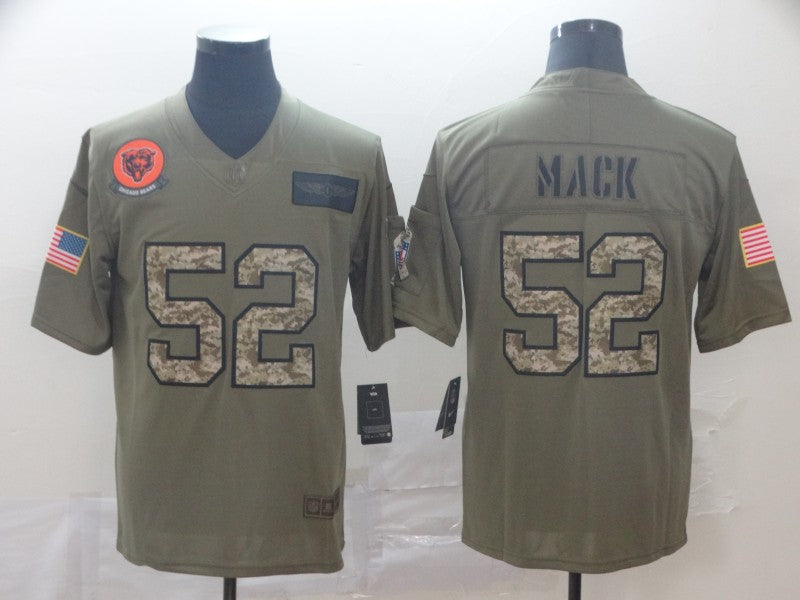 Men's Chicago Bears Khalil Mack #52 Brown Team Game Jerseys