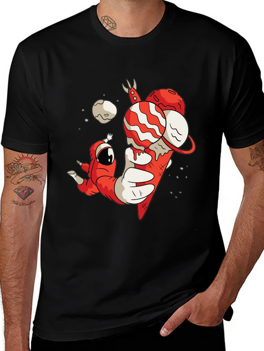 Astronaut Ice Cream Graphic T-Shirt