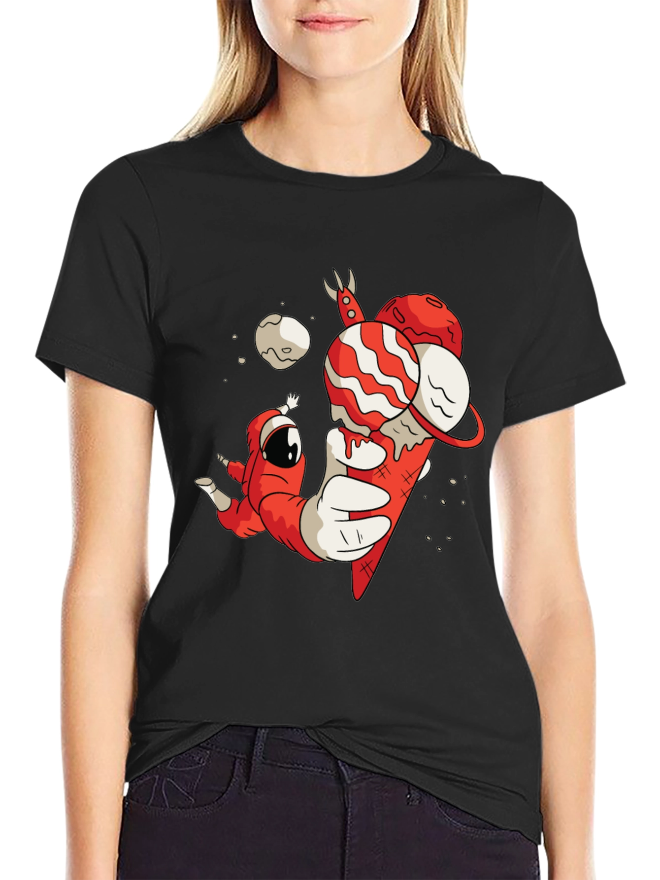 Astronaut Ice Cream Graphic T-Shirt
