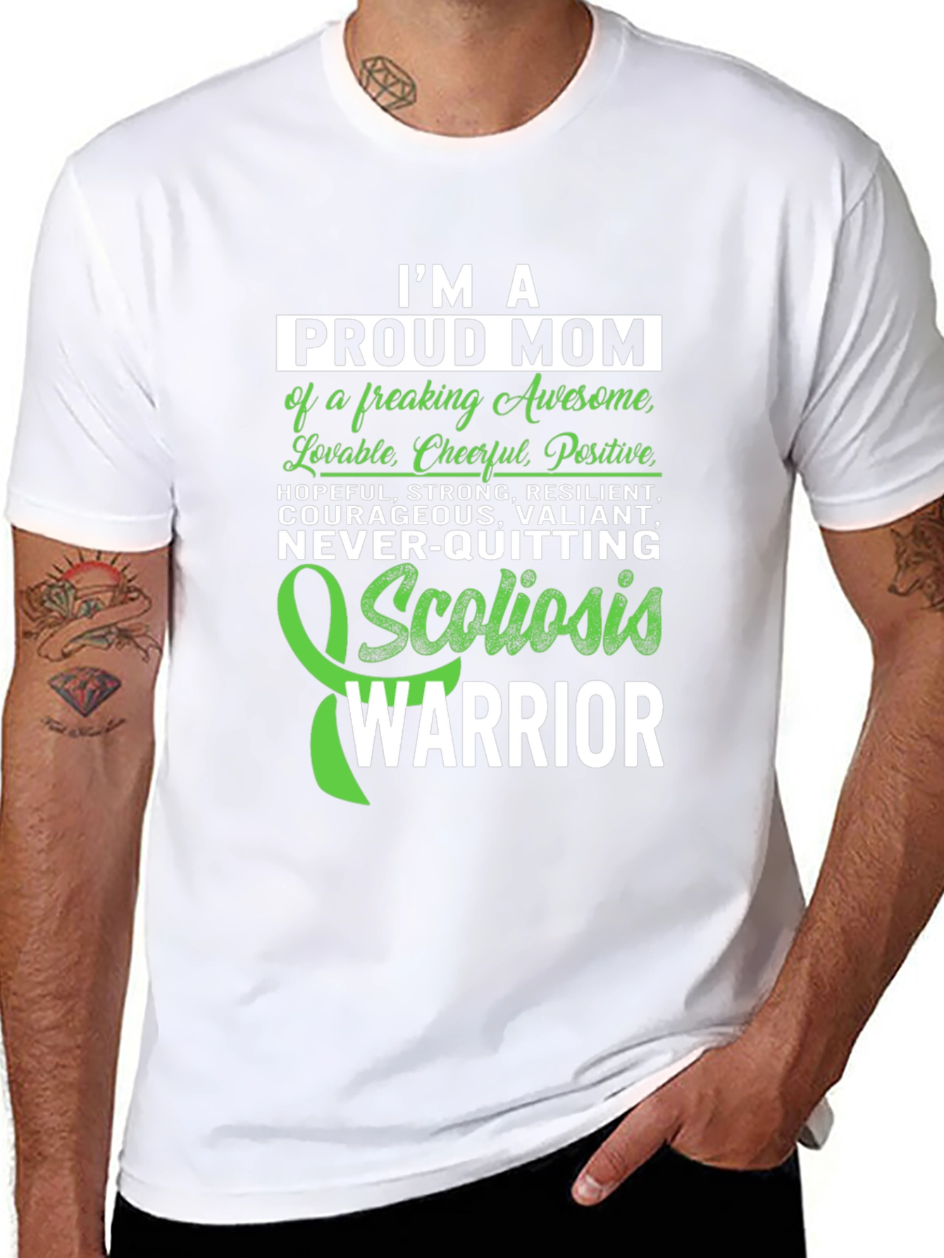 Proud Mom Scoliosis Warrior T-Shirt