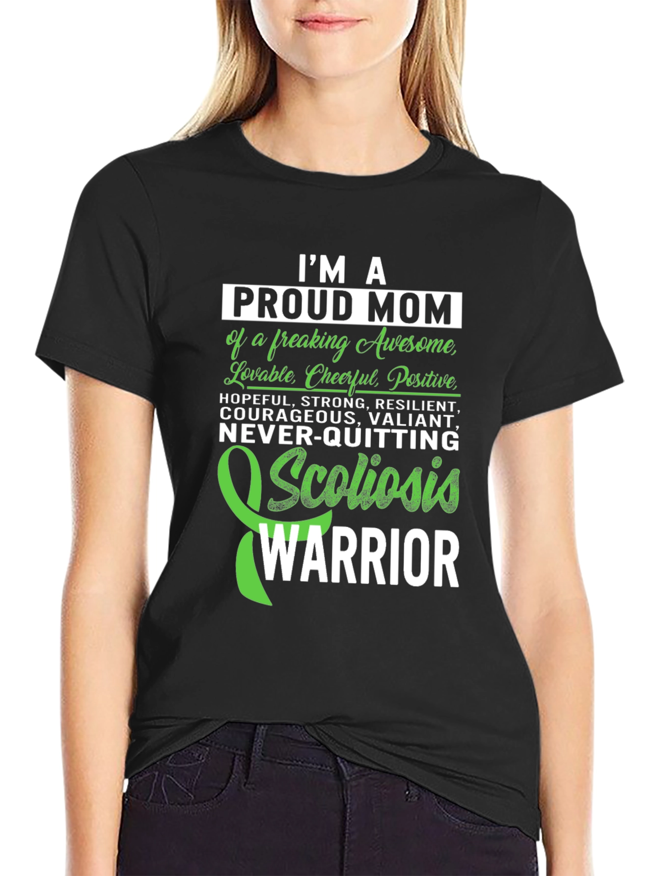 Proud Mom Scoliosis Warrior T-Shirt