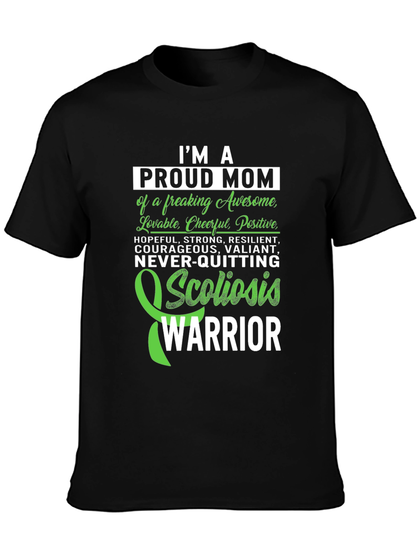 Proud Mom Scoliosis Warrior T-Shirt