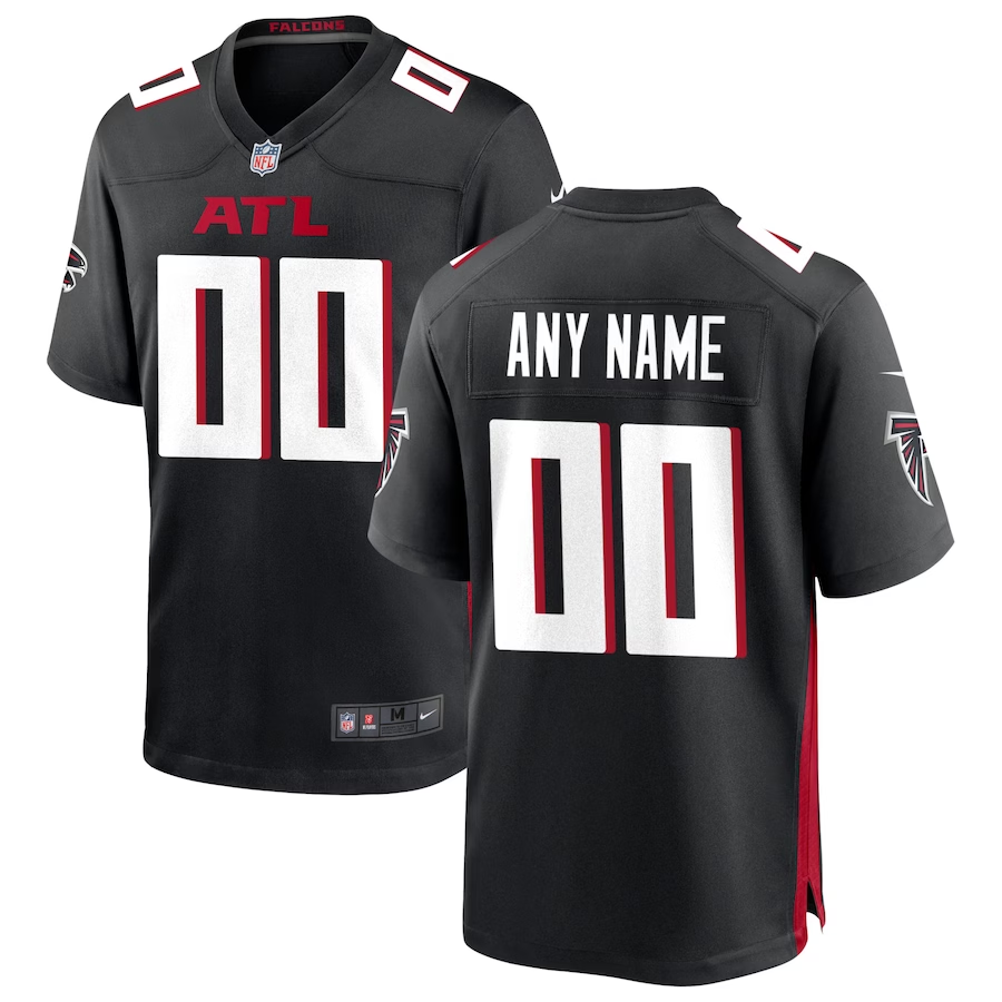 Custom1 Atlanta Falcons Black Game Jerseys