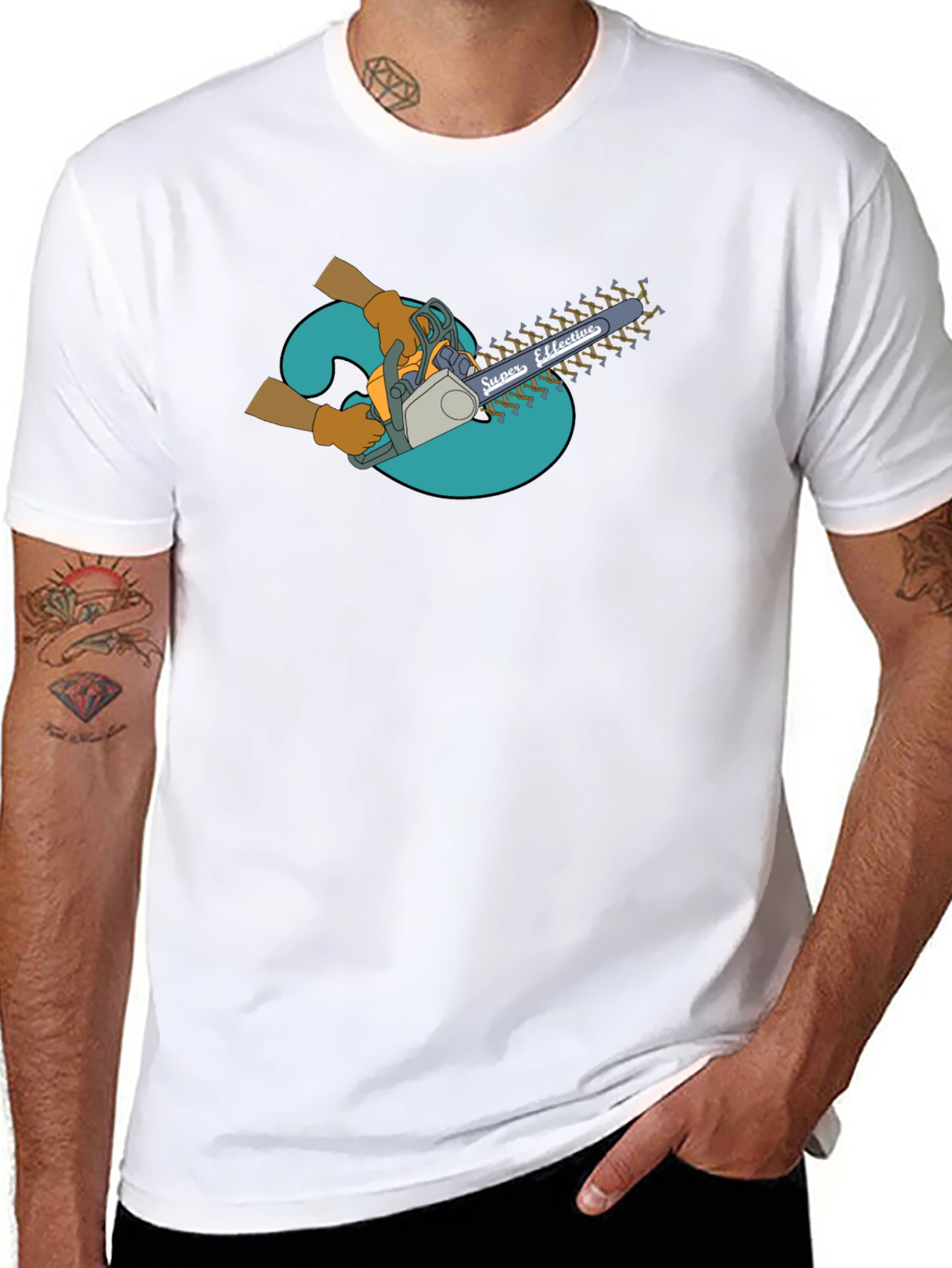 Super Effective Chainsaw T-Shirt - Black