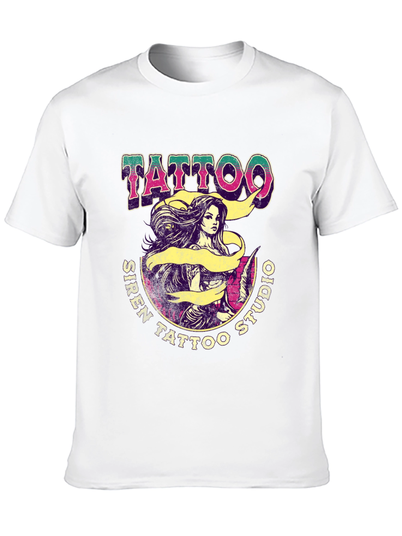 Siren Tattoo Studio Black Graphic Tee