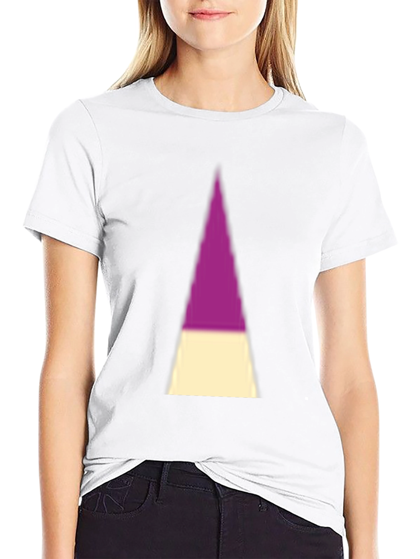Purple & Cream Geometric Tee