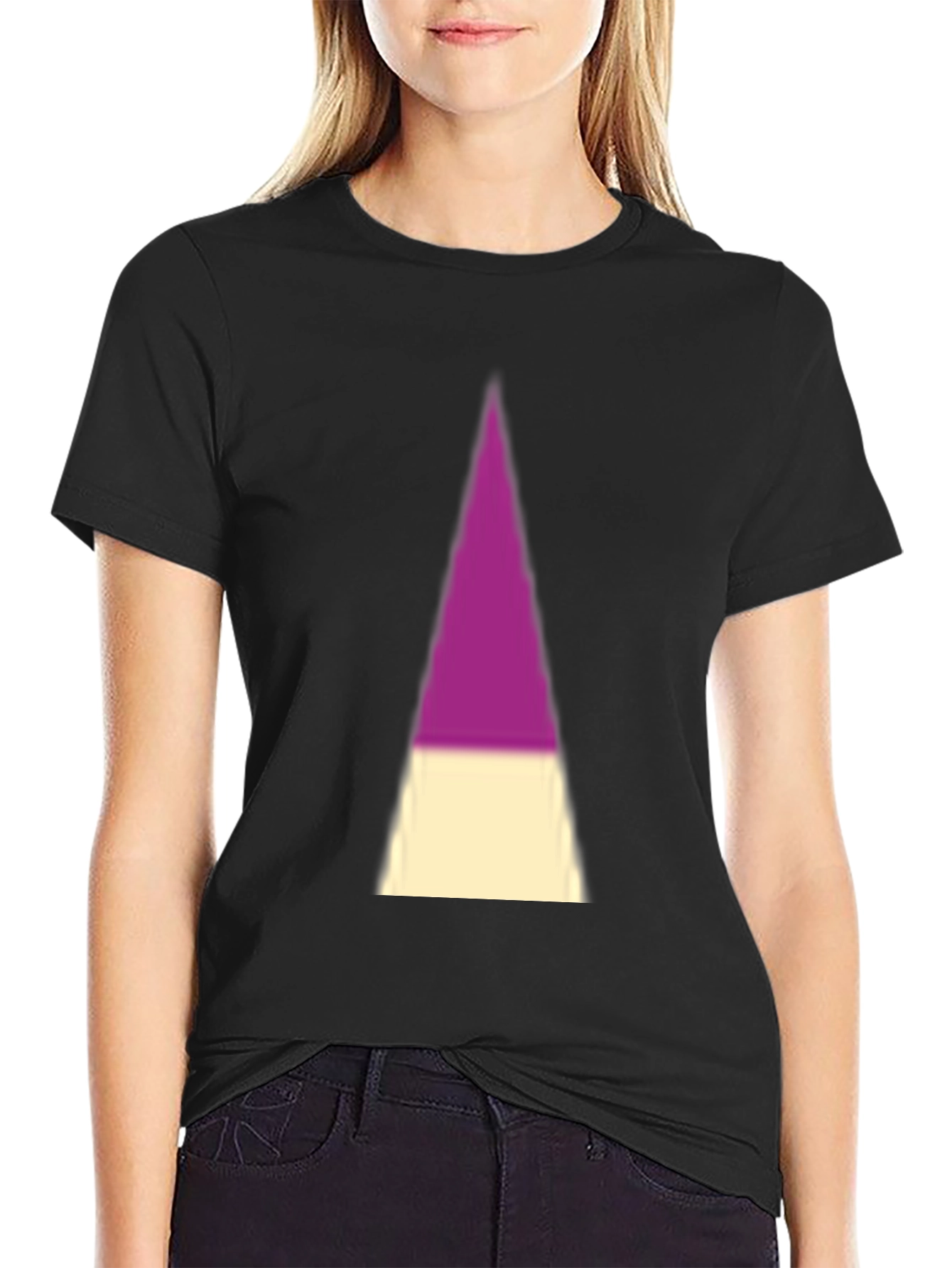 Purple & Cream Geometric Tee
