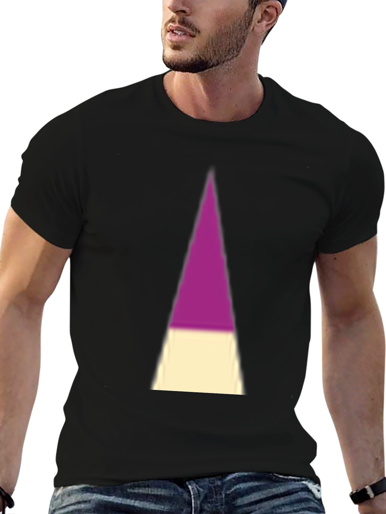 Purple & Cream Geometric Tee