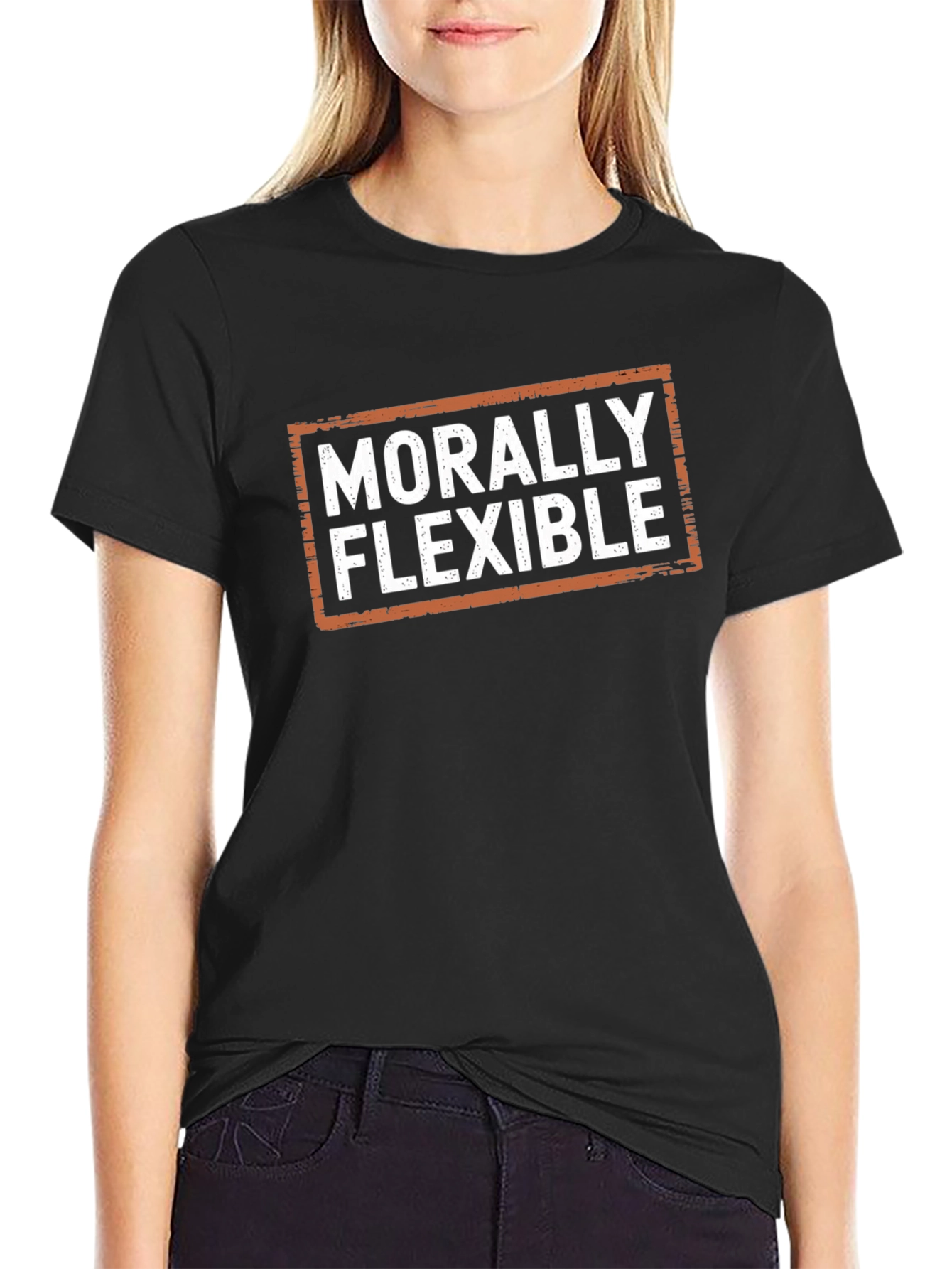 Morally Flexible Graphic Tee - Mens Black T-Shirt