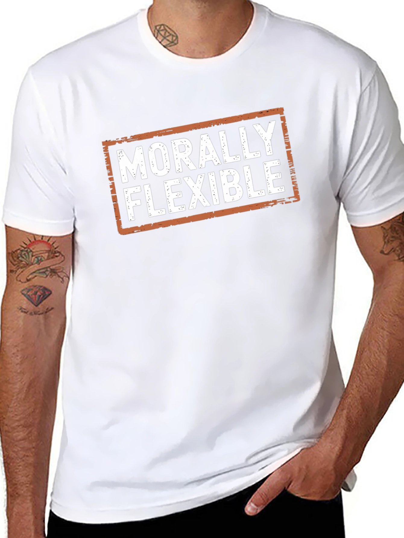 Morally Flexible Graphic Tee - Mens Black T-Shirt