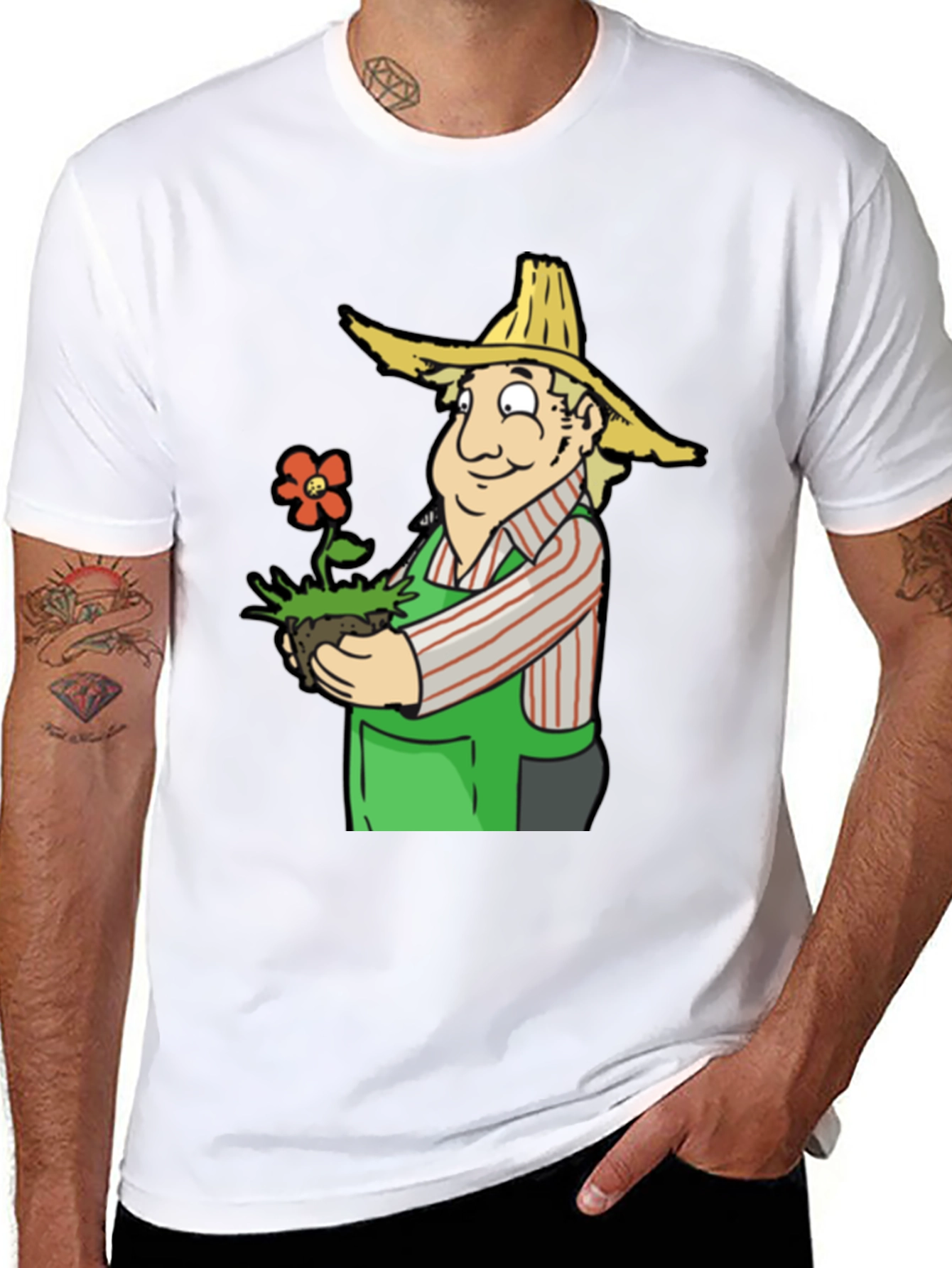 Gardener Cartoon Graphic Tee