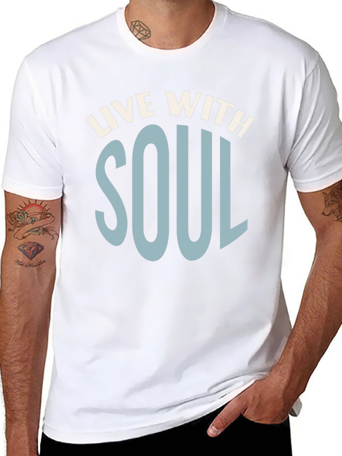 Live With Soul Graphic T-Shirt - Black
