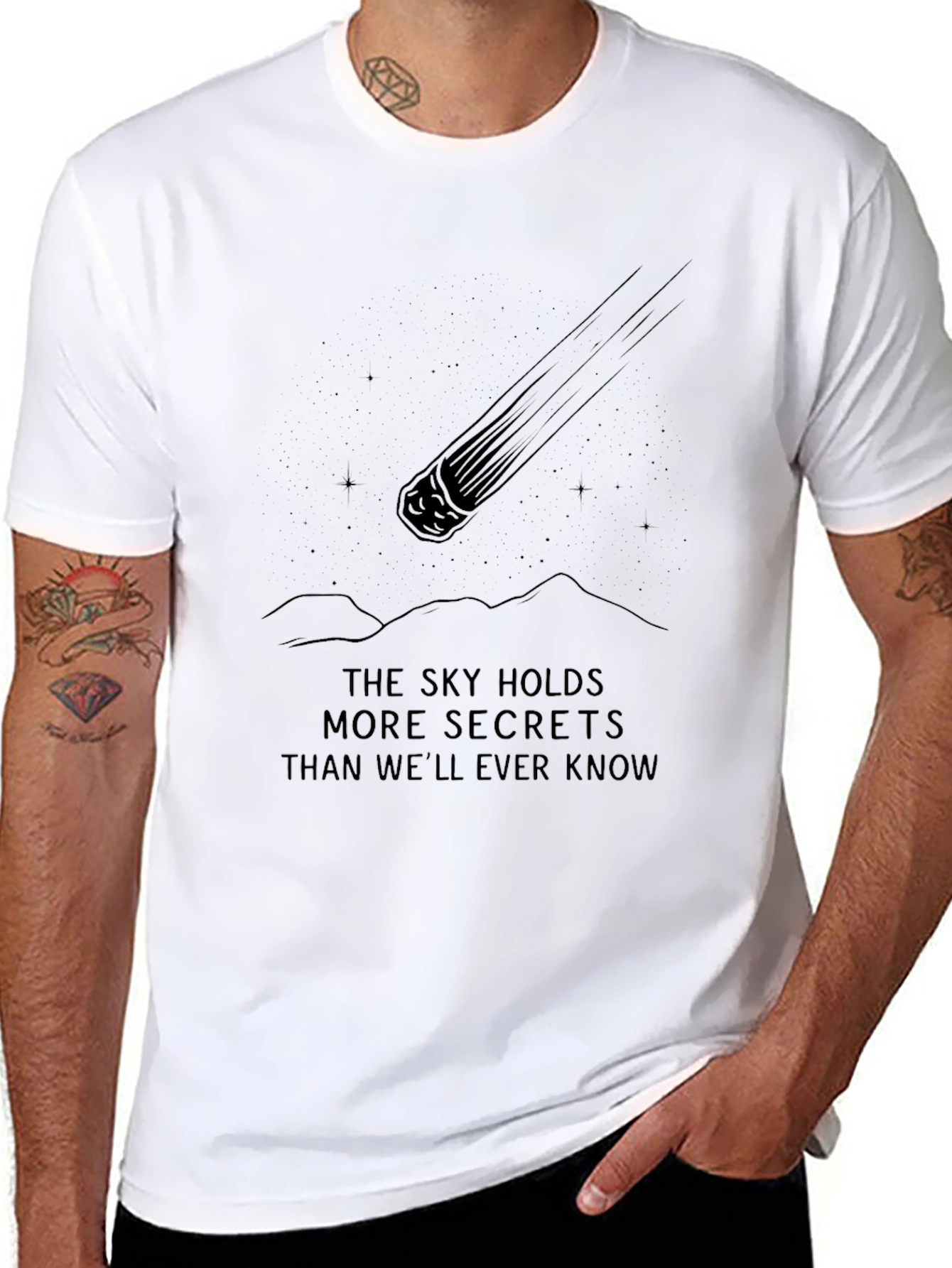 Sky Secrets Graphic Tee - Comfortable Casual Wear