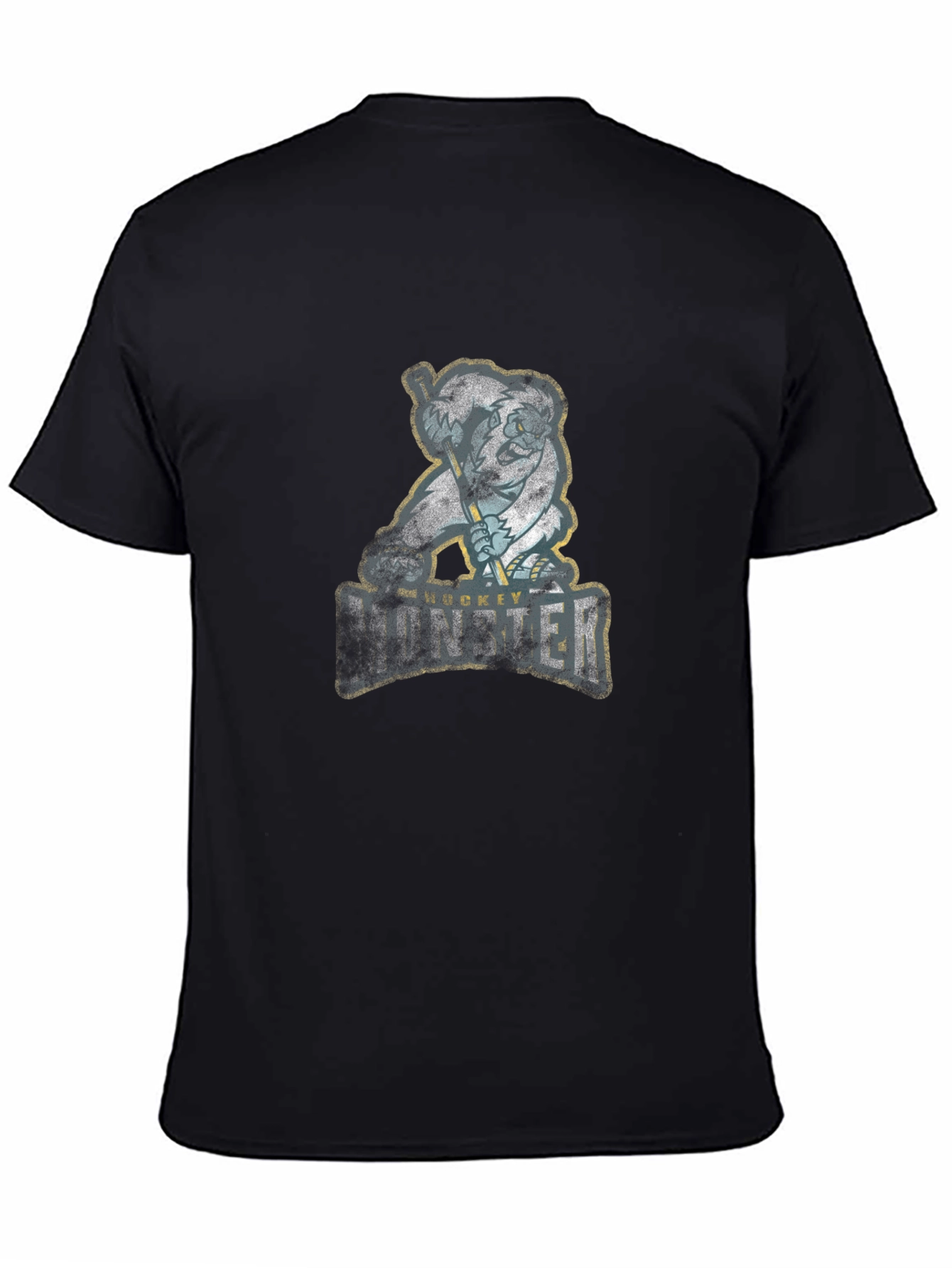 Hockey Monster Graphic Tee - Black